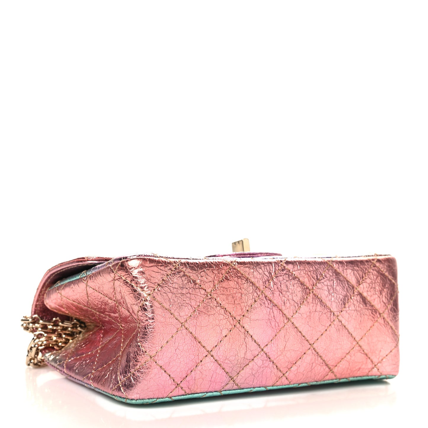 Metallic Goatskin Quilted Mini 2.55 Reissue Flap Multicolor