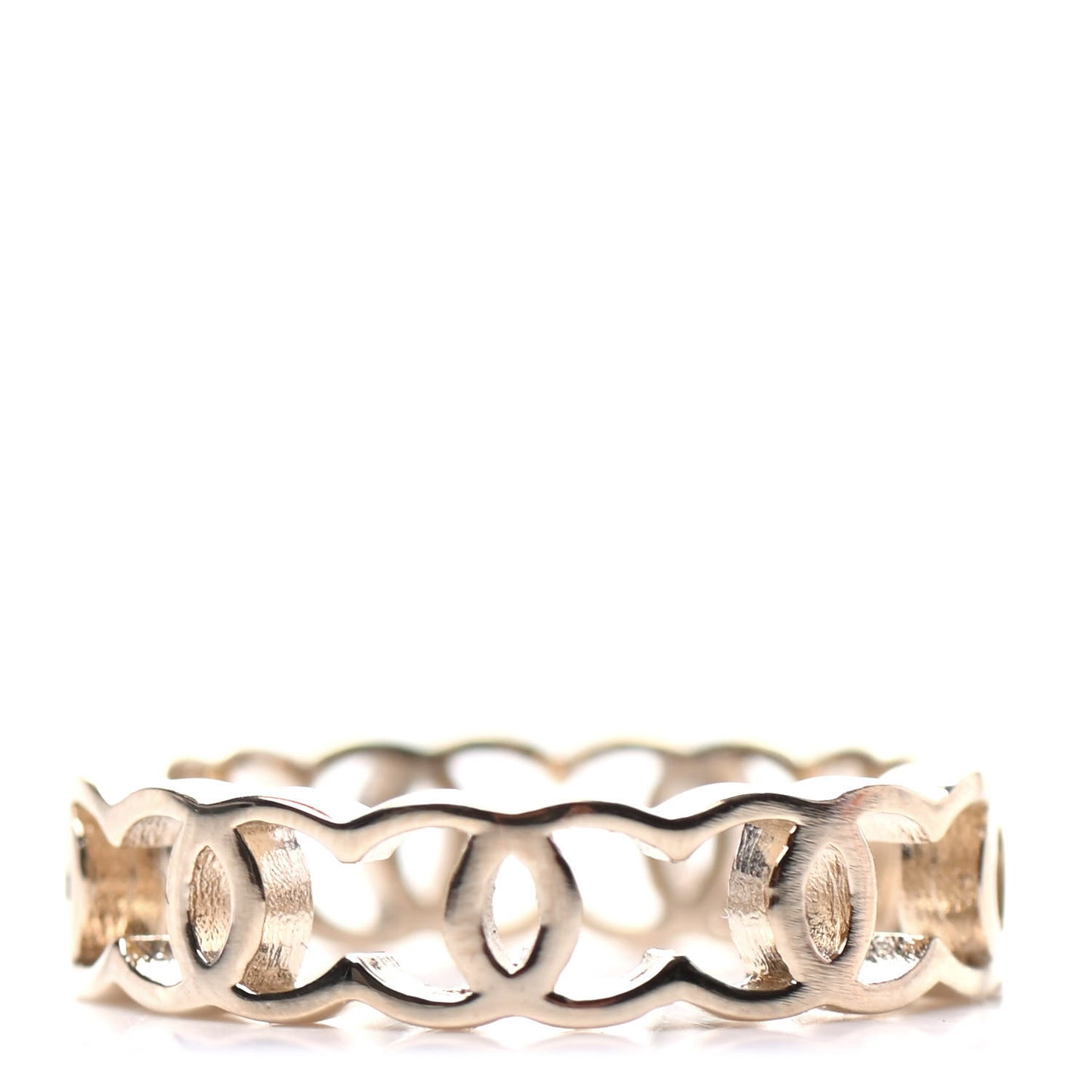 Metal Chain CC Ring 5 Gold