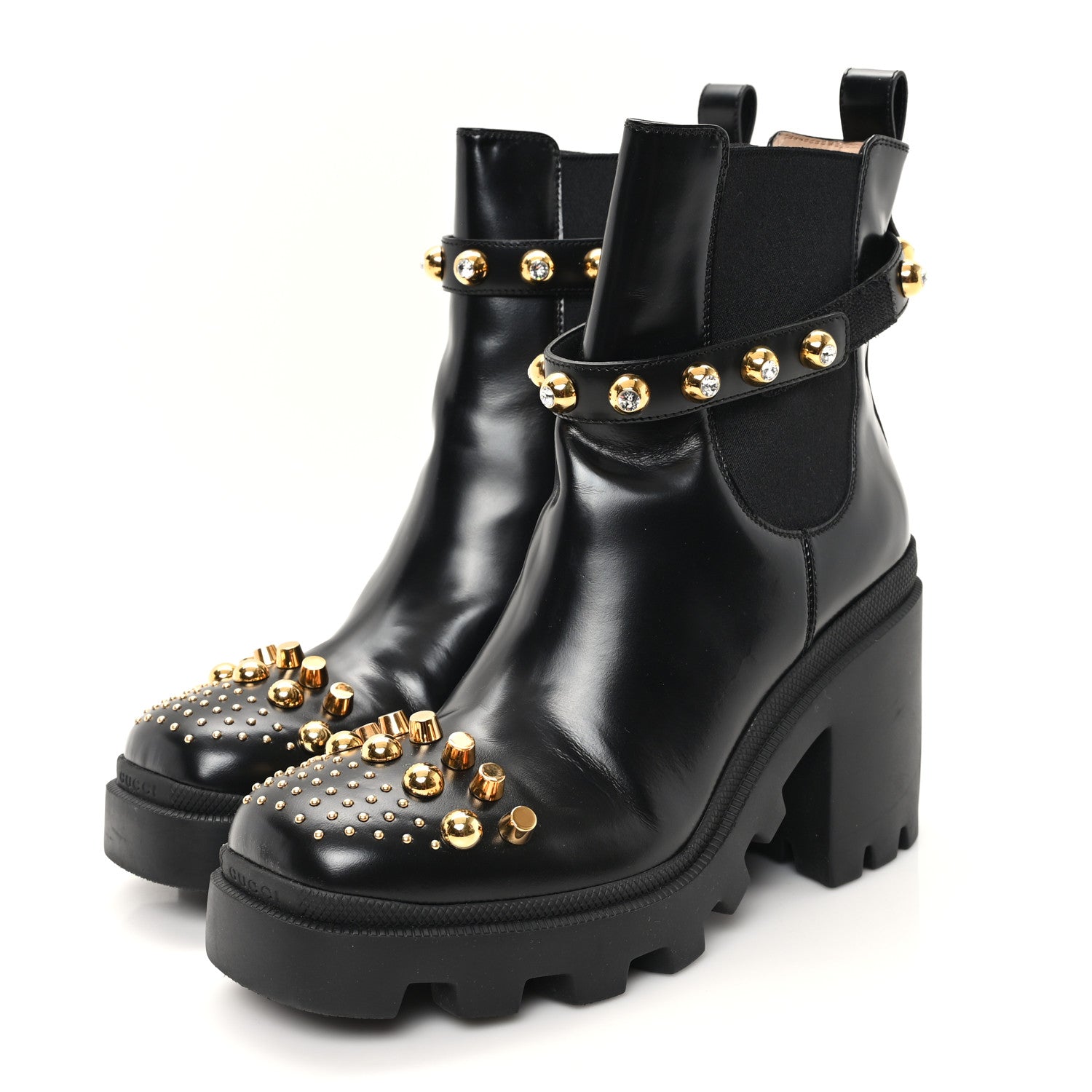 Gucci Calfskin Magnum Combat Boots 40 Black 4 of 10