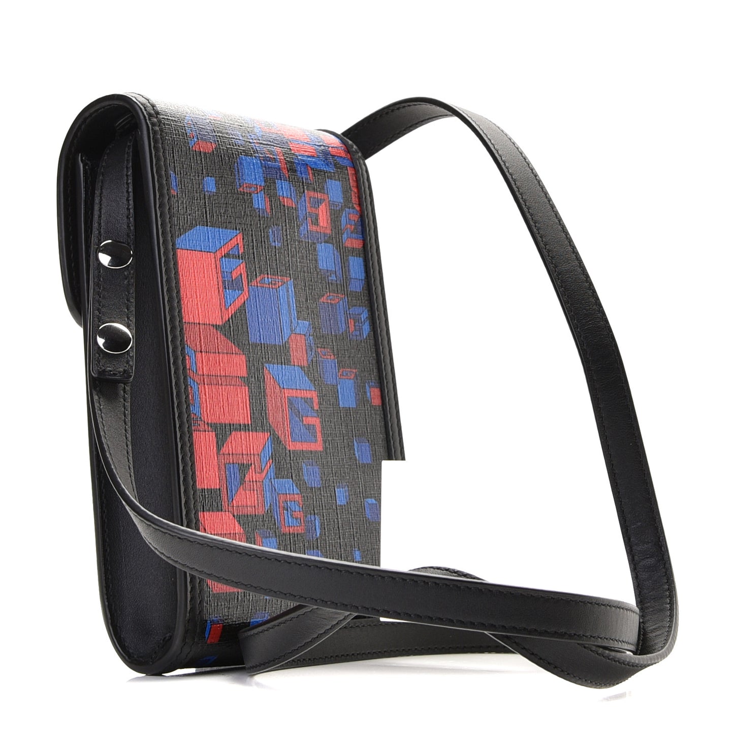 Canvas Mini Crossbody Bag Black Multicolor