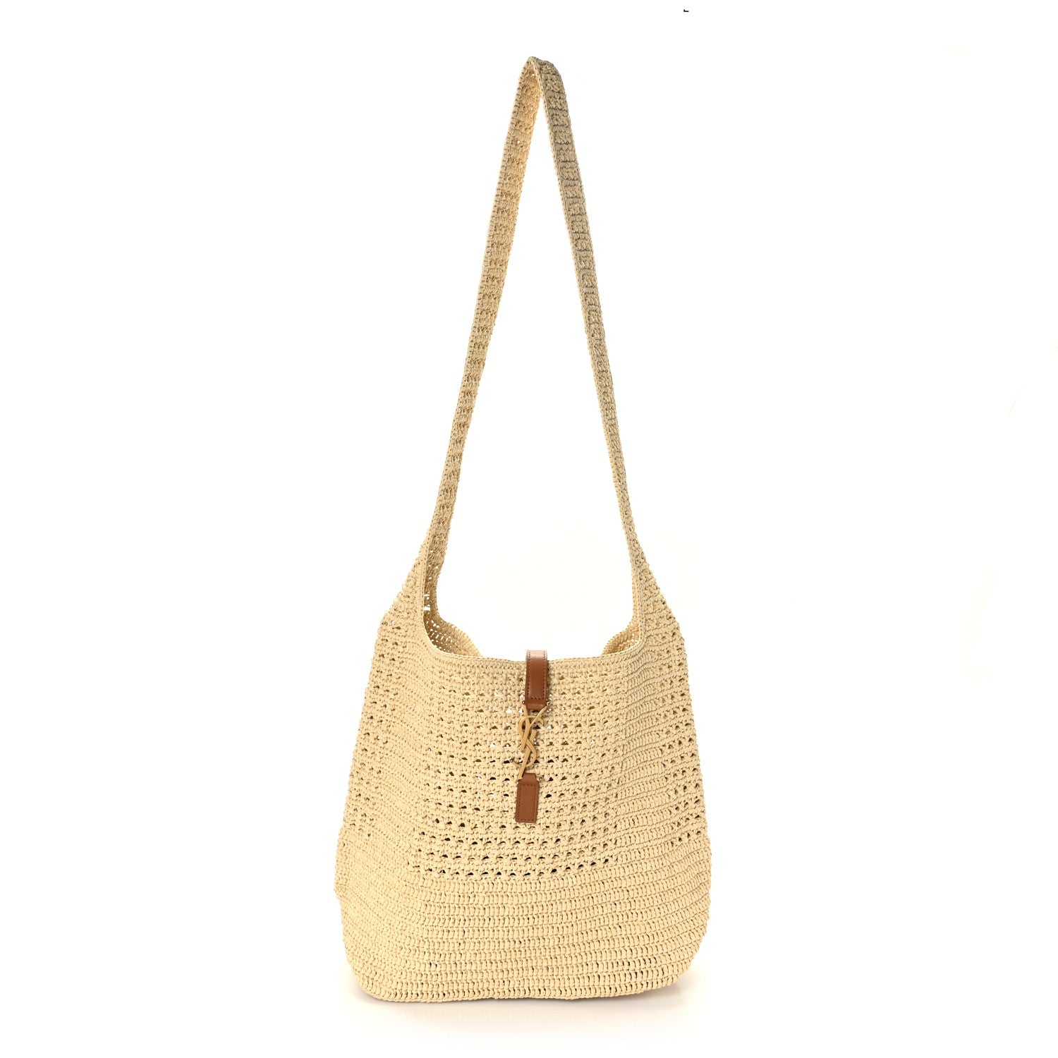 Saint Laurent Raffia Monogram Hobo Naturale 1 of 9