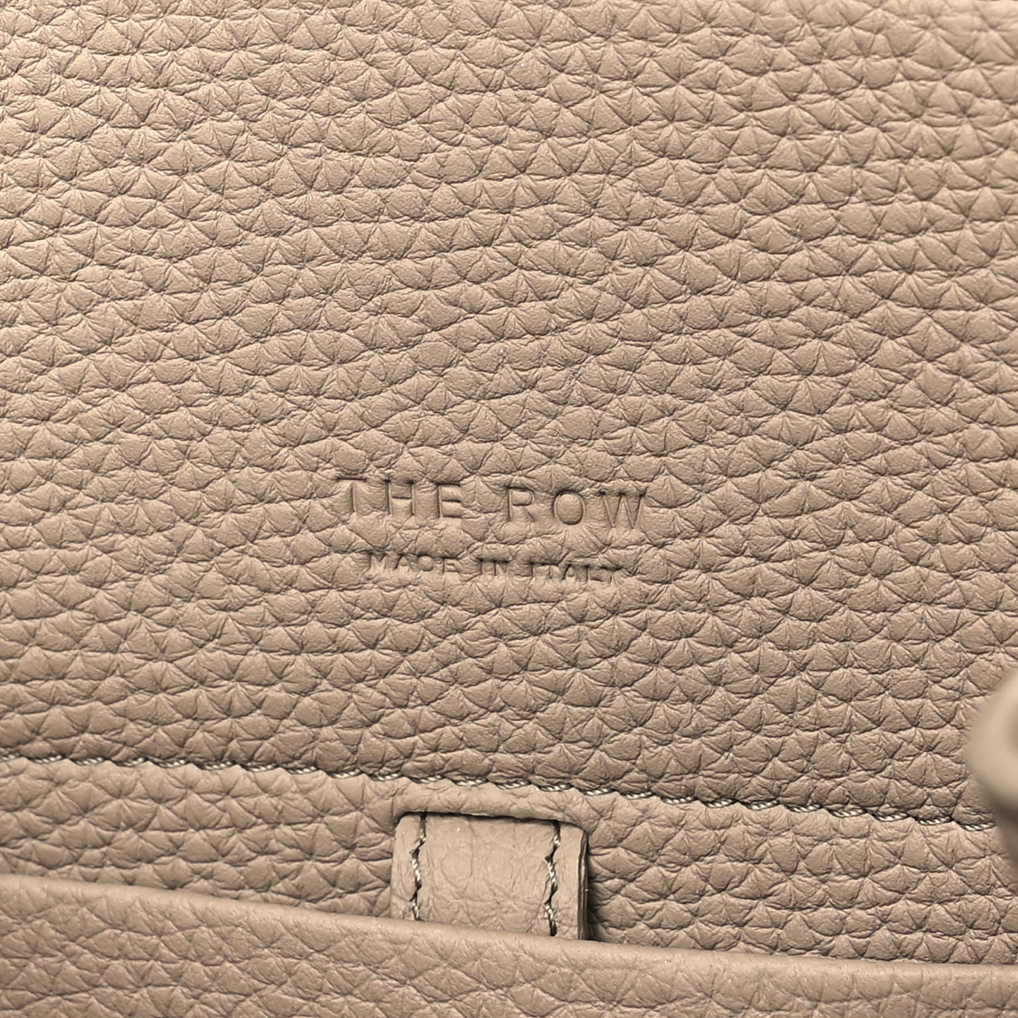 Grained Calfskin Soft Margaux 10 Bag Dark Taupe