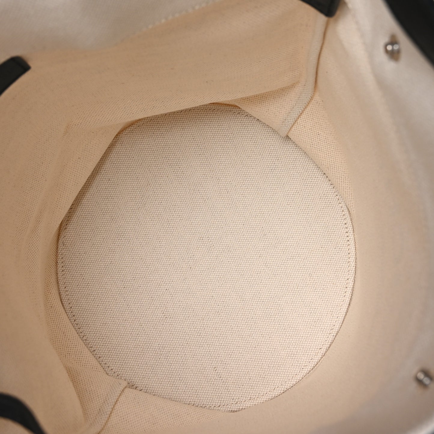 Linen Calfskin Rive Gauche Bucket Bag Greggio Natural