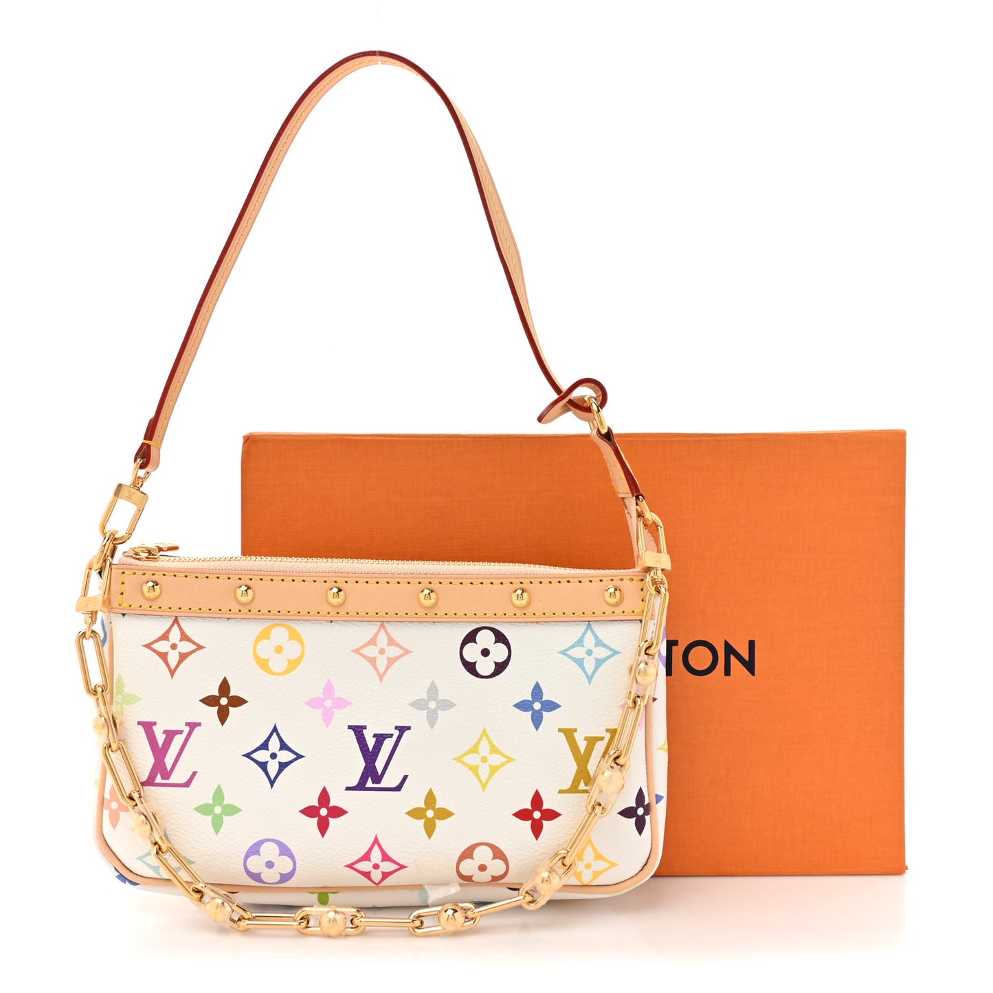 LV X TM Monogram Multicolor Pochette Accessories White