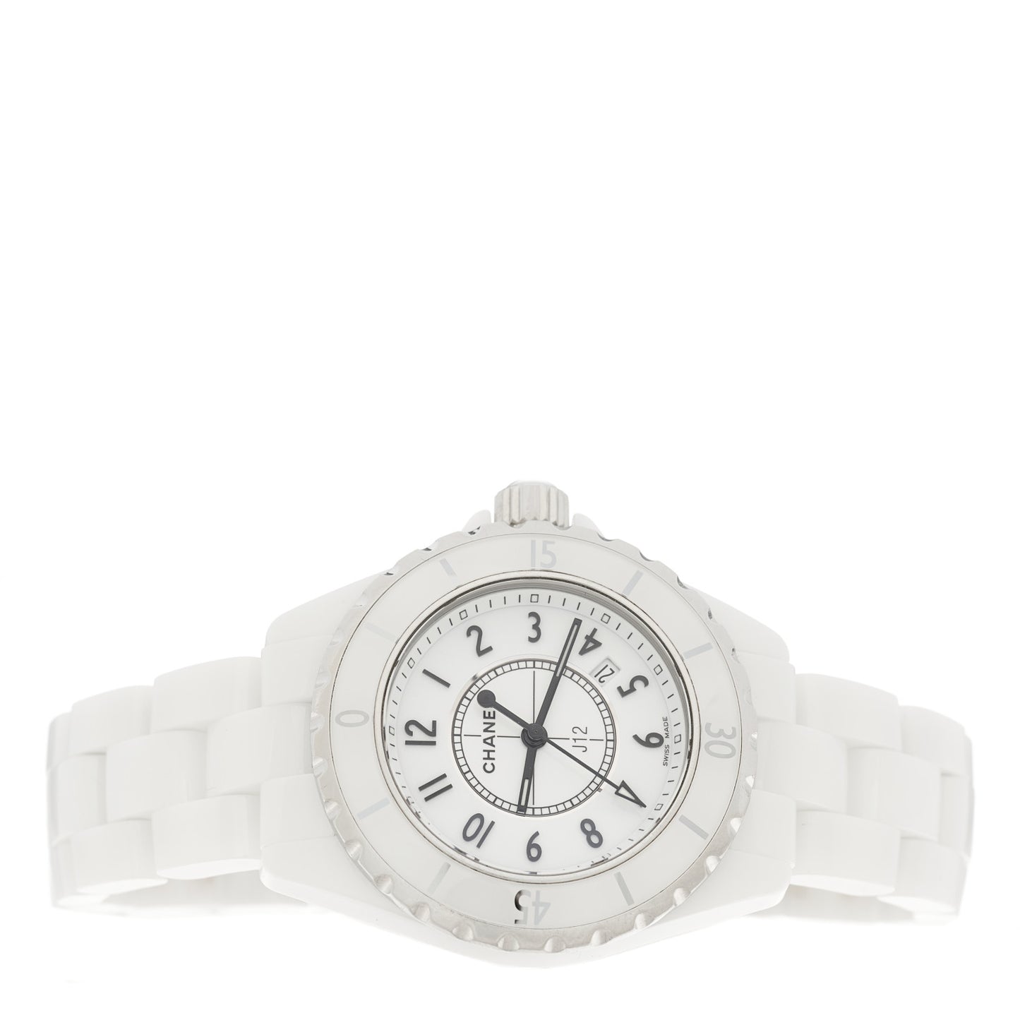 Stainless Steel Ceramic 33mm J12 Quartz Watch White