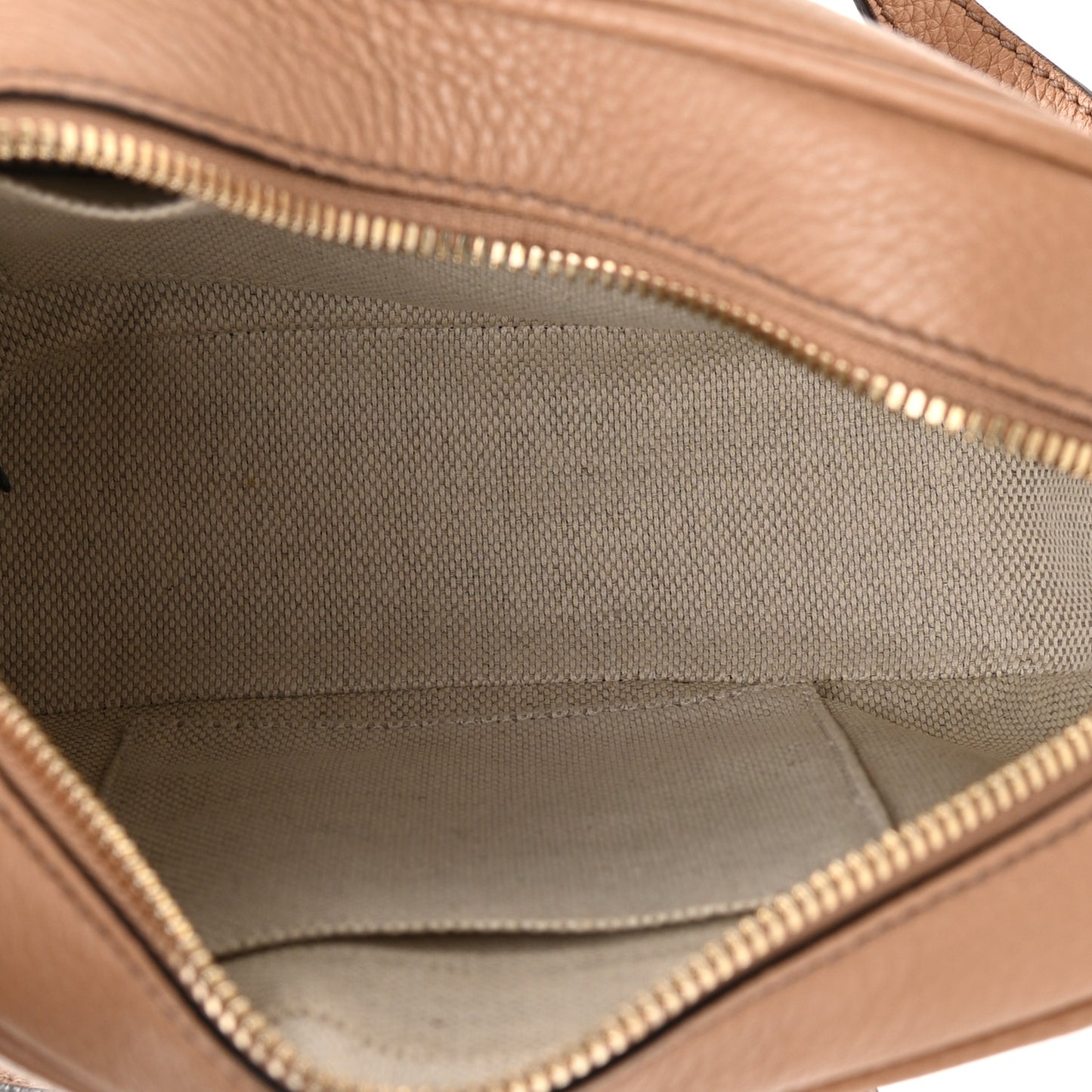 Pebbled Calfskin Small Soho Disco Bag Camelia