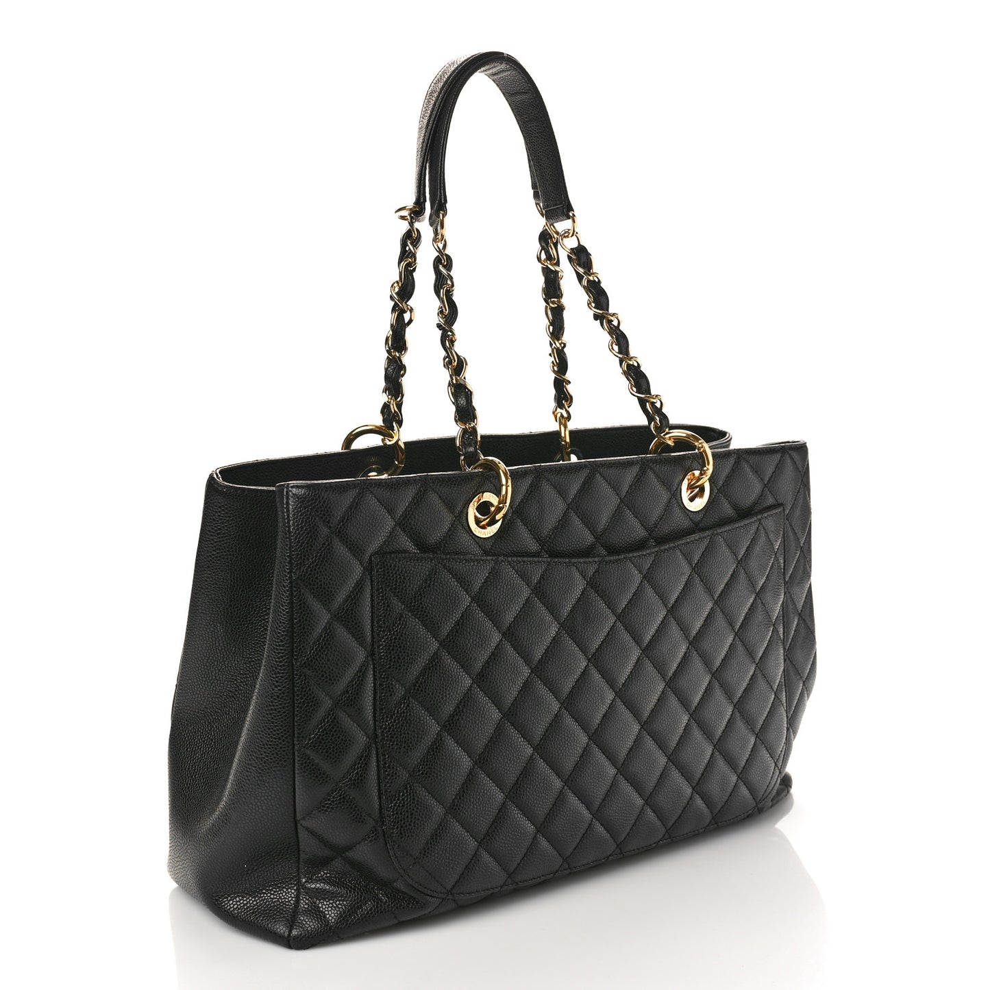 Caviar Quilted XL Grand Shopping Tote GST Black