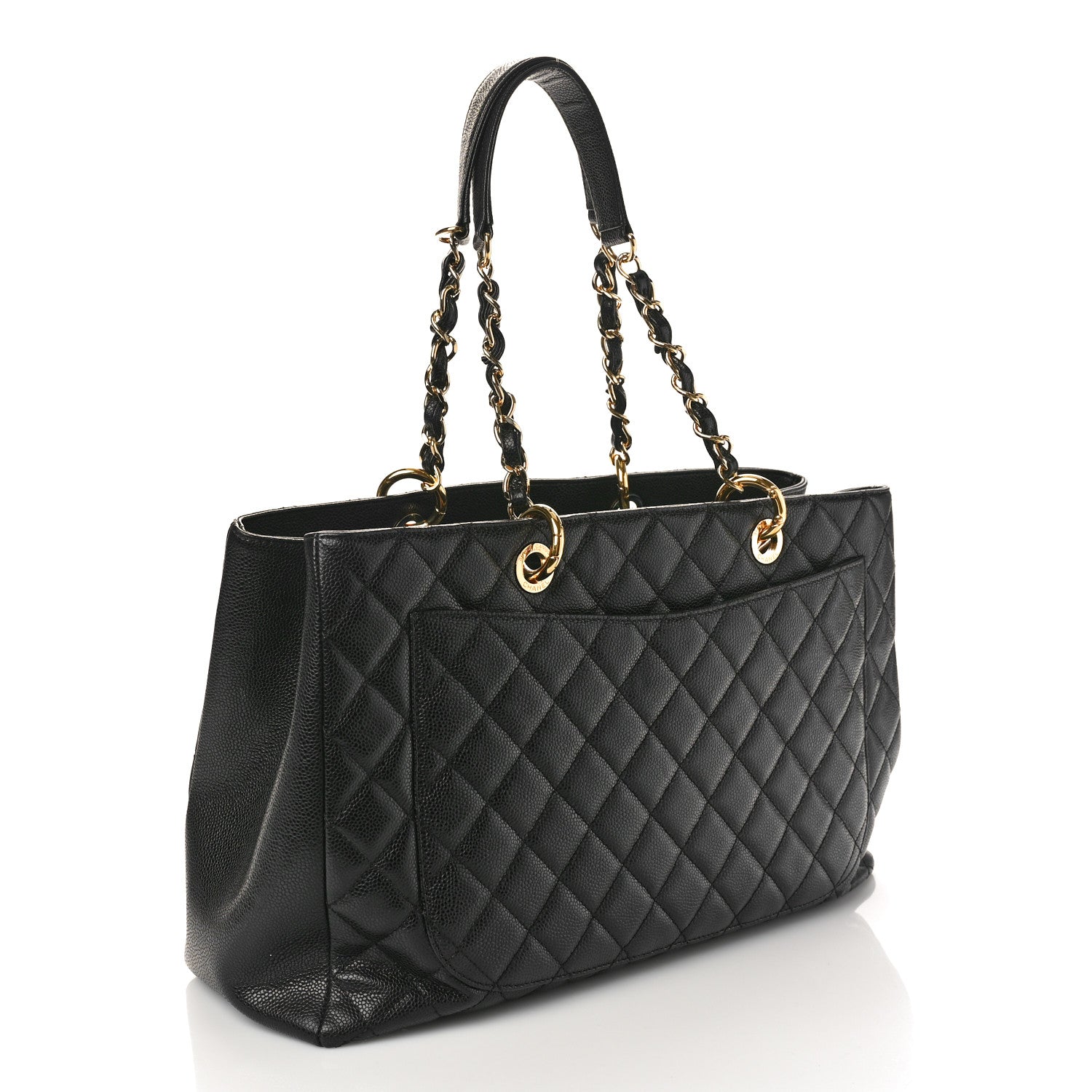 Chanel Caviar Quilted XL Grand Shopping Tote GST Black 3 of 9