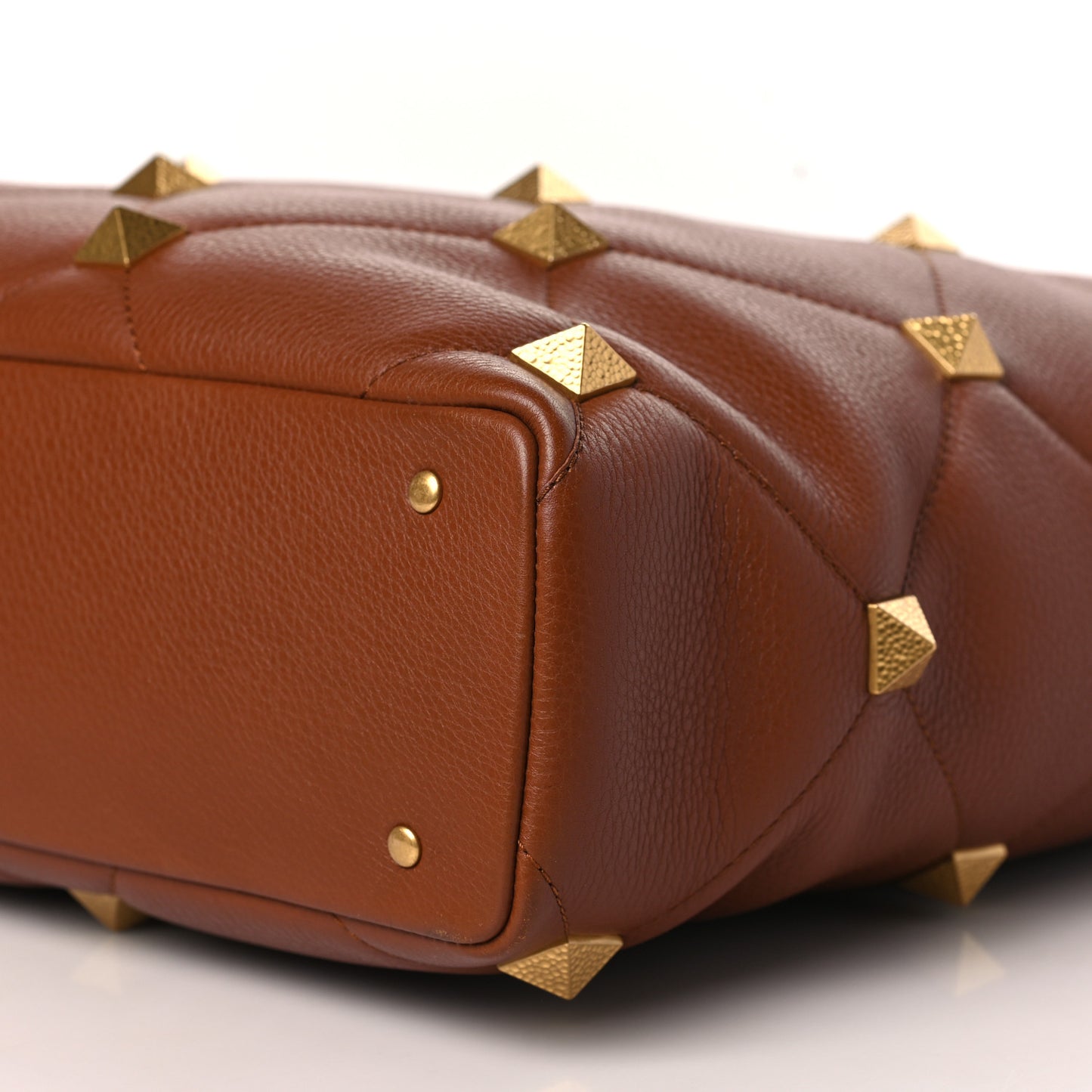 Grained Calfskin Large Roman Stud Tote Selleria