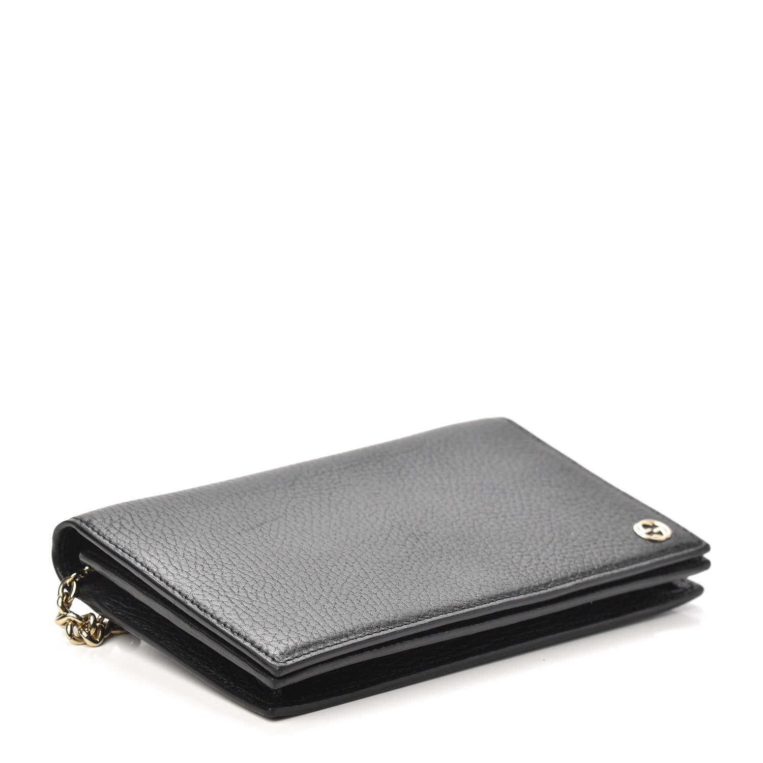 Gucci Dollar Calfskin Medium Betty Chain Wallet Black 4 of 8