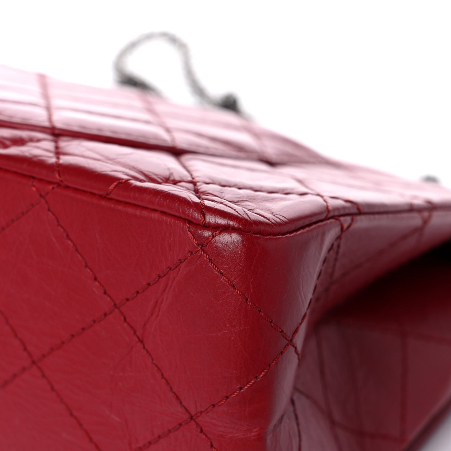 Aged Calfskin Quilted 2.55 Reissue 227 Flap Red