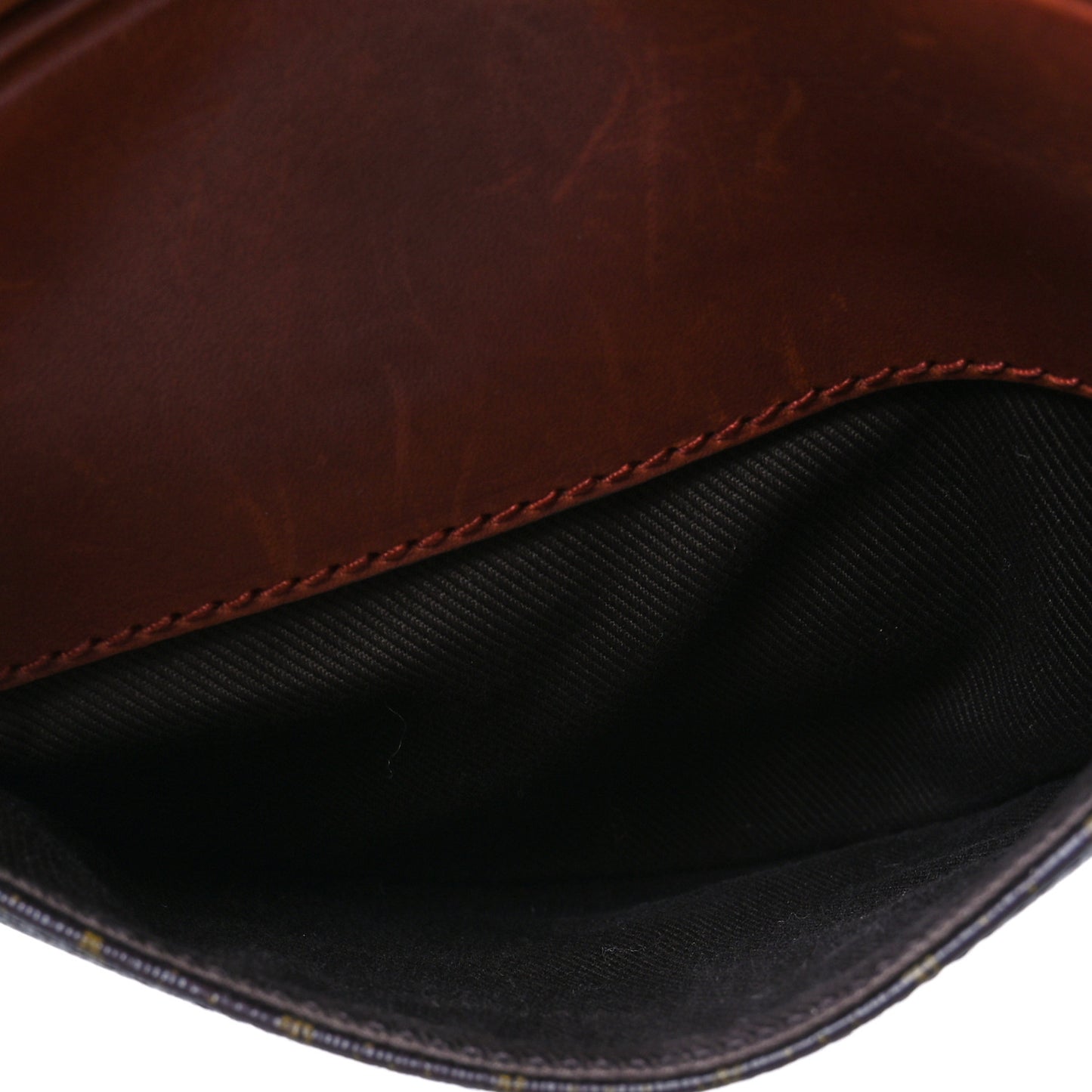 Canvas Smooth Calfskin Le Monogramme Coeur Crossbody Chestnut