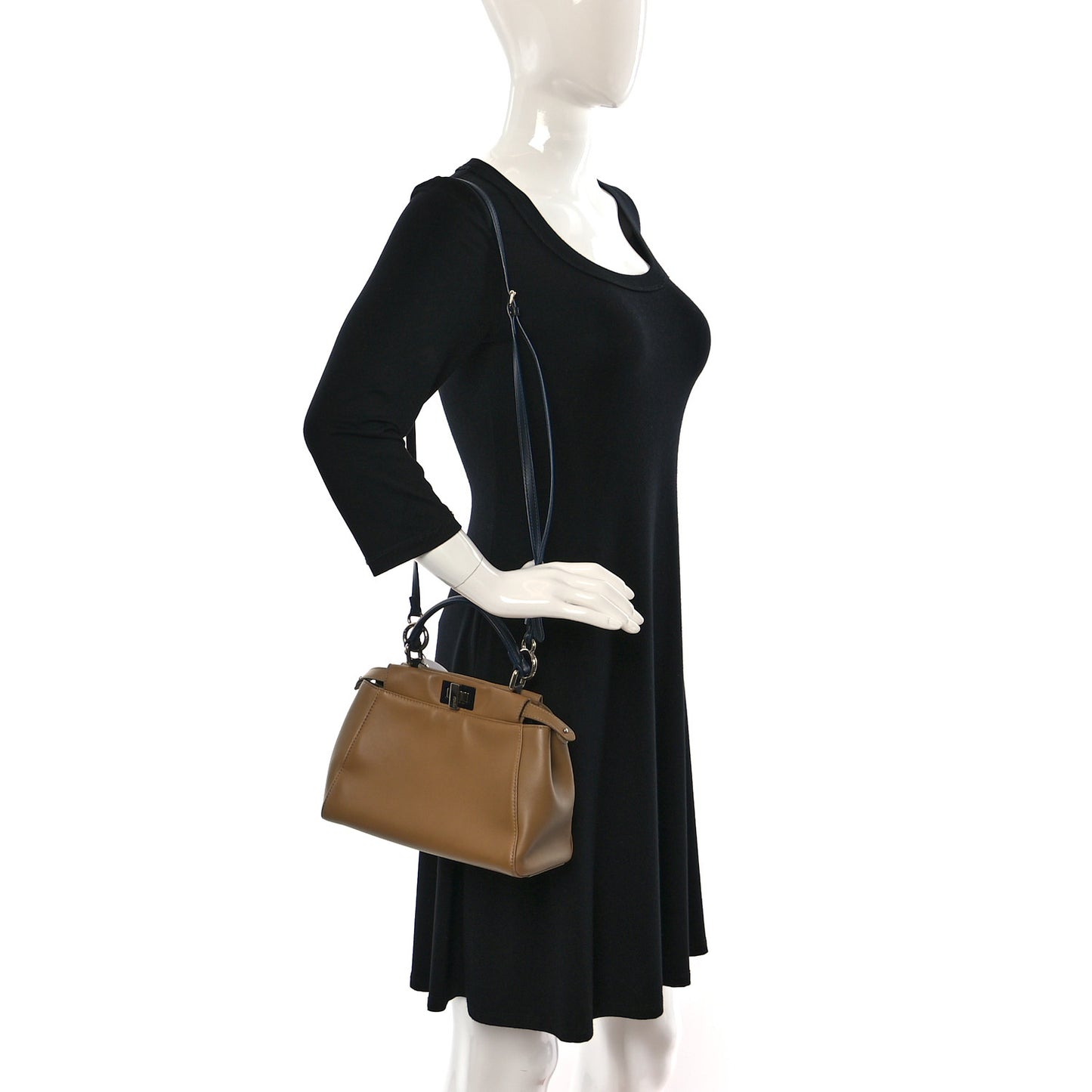 Nappa Colorblock Mini Peekaboo Iconic Satchel Cuoio Oceano Multicolor