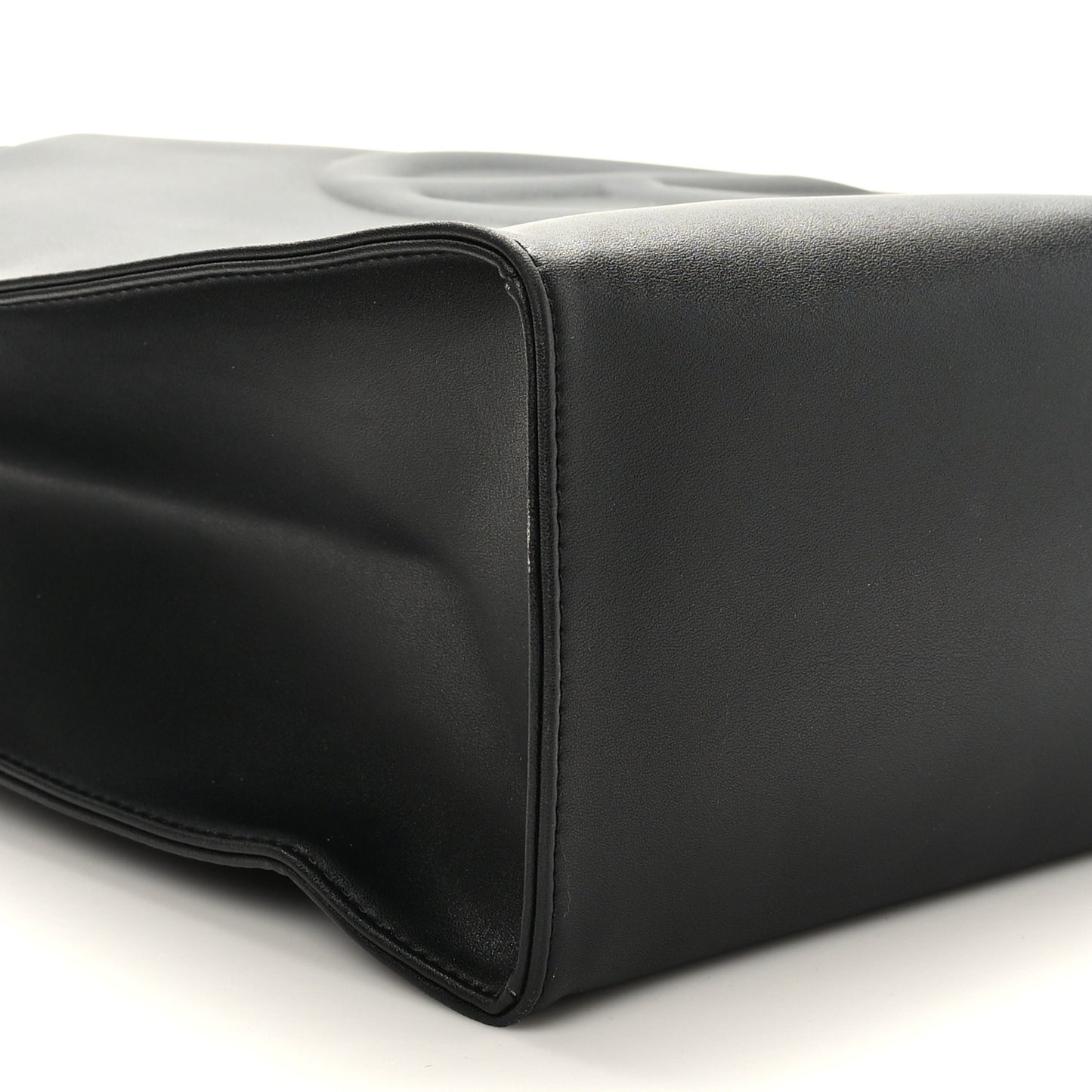 Vegan Leather Medium Shopping Bag Black