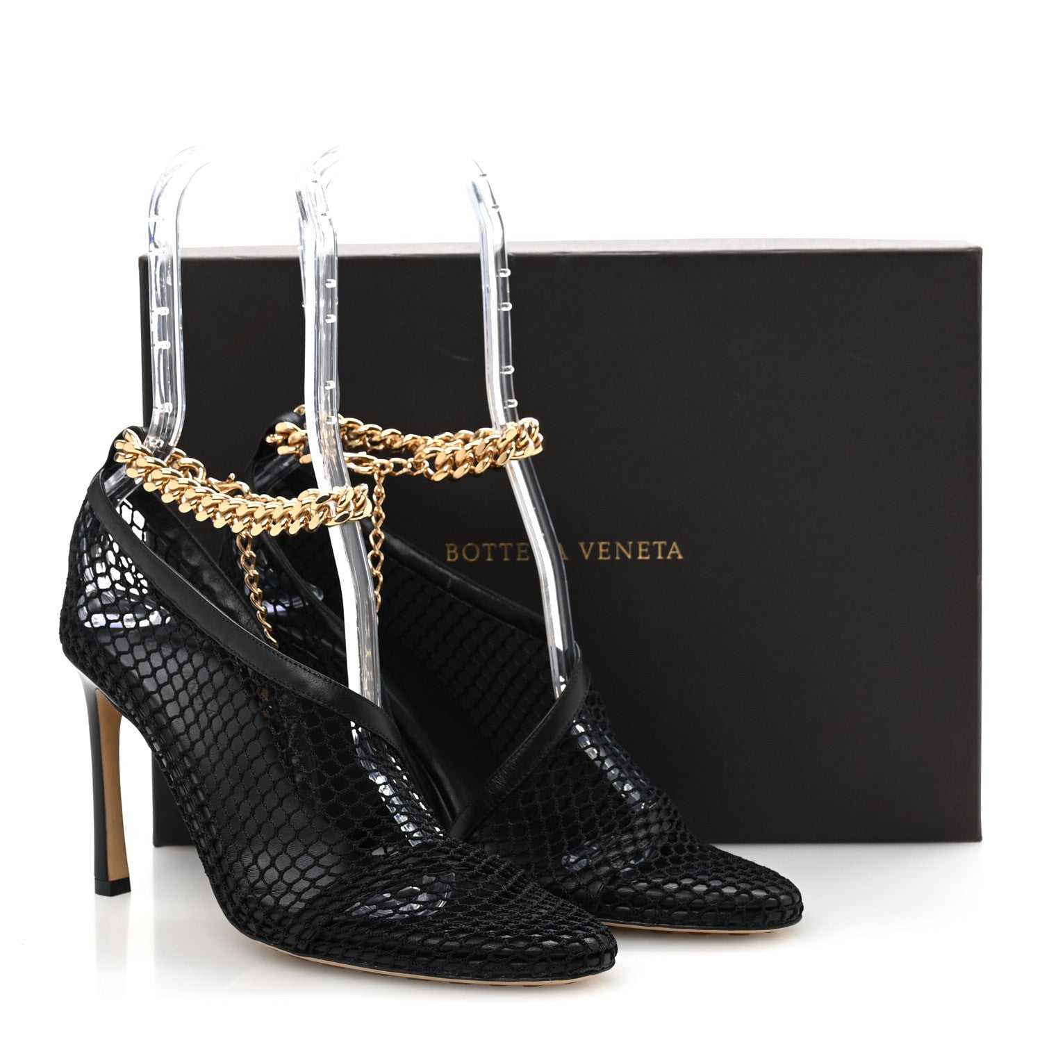 Bottega Veneta Mesh Nappa Chunky Chain Sandals 36.5 Black 12 of 12