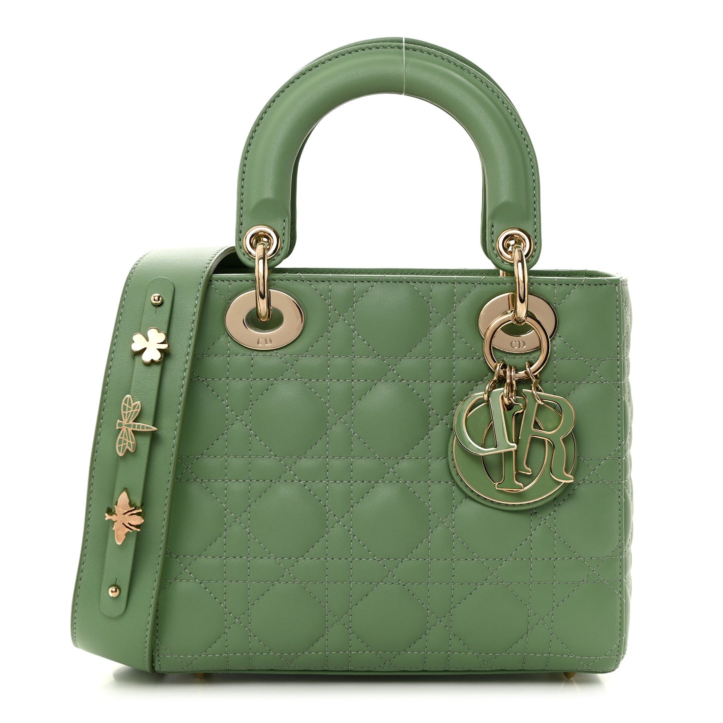 Lambskin Cannage Small My ABCDior Lady Dior Green