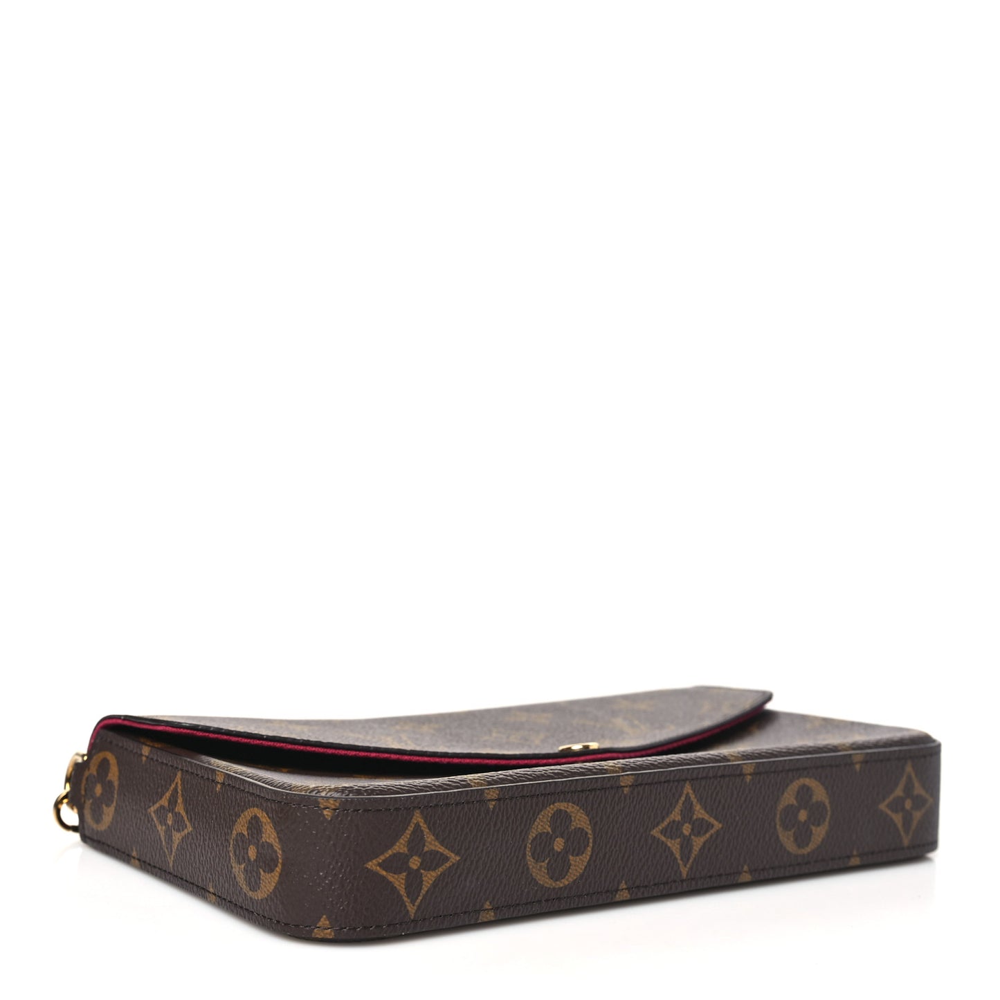 Monogram Pochette Felicie Chain Wallet Fuchsia
