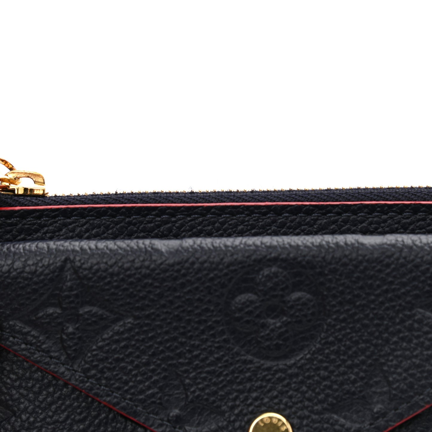 Empreinte Recto Verso Card Holder Marine Rouge