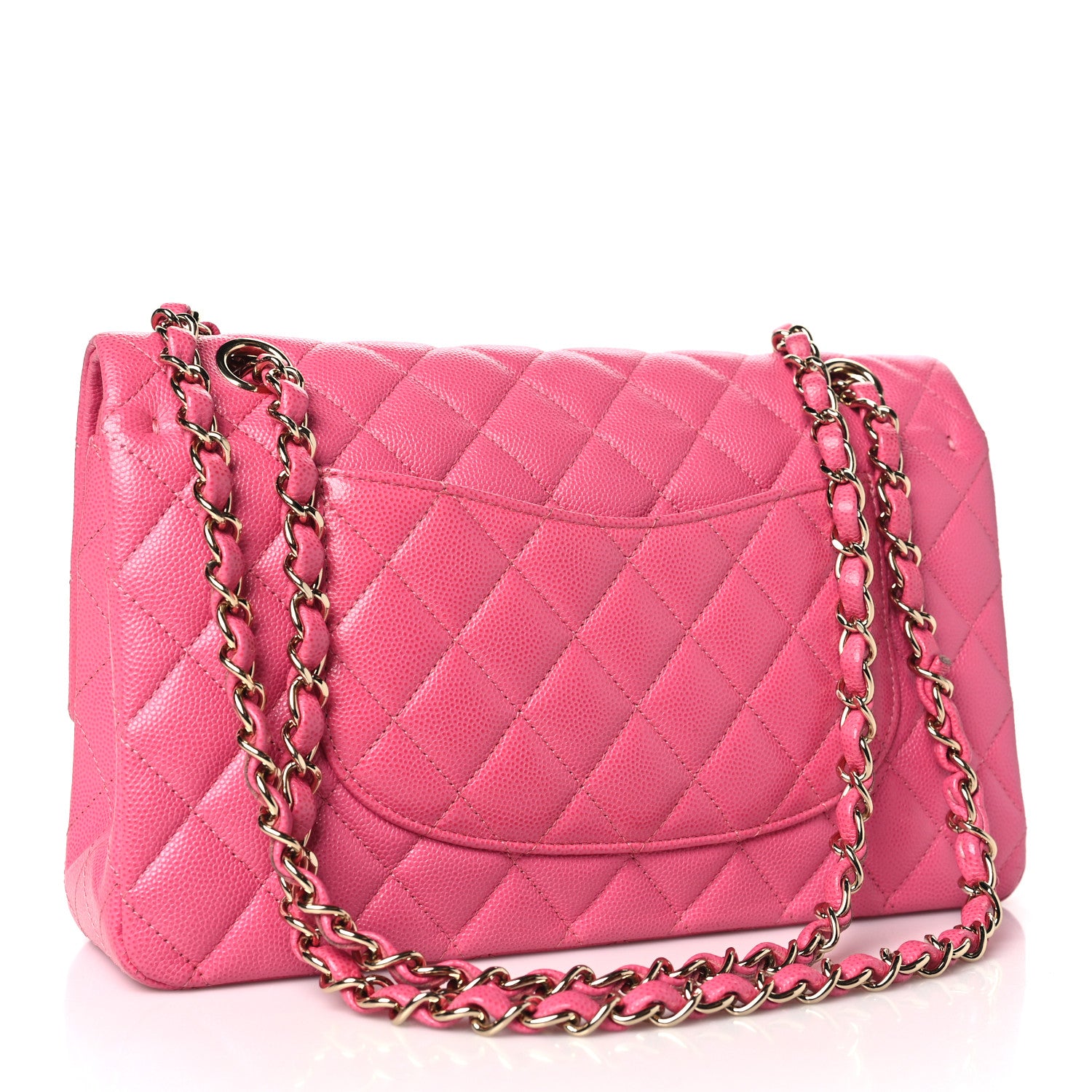 Chanel Caviar Quilted Medium Double Flap Pink 3 of 10