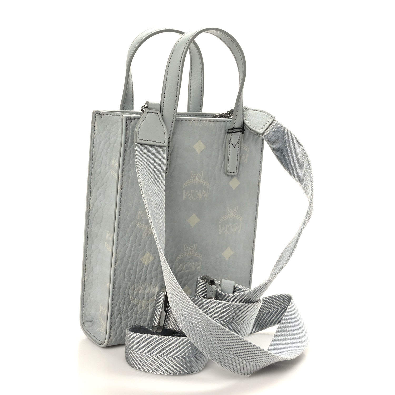MCM Visetos Mini Aren Tote Grey 3 of 7