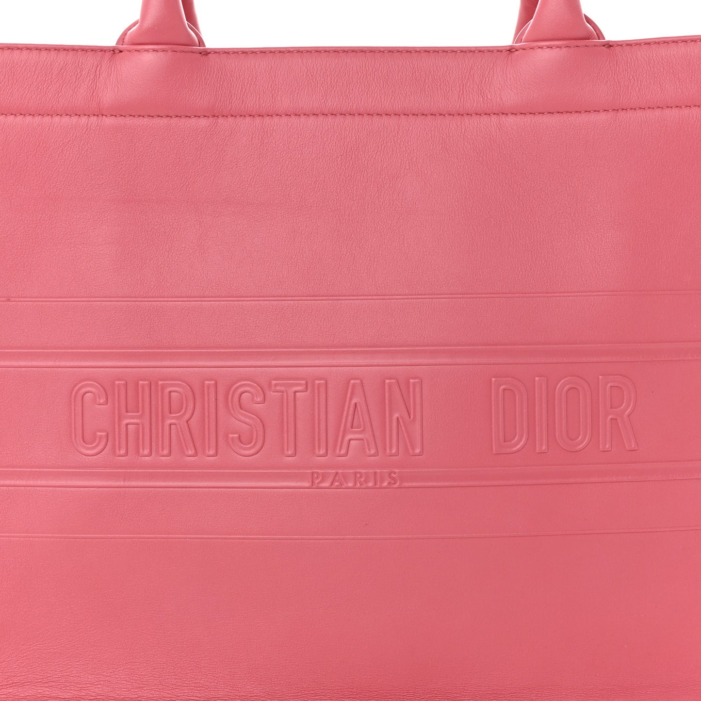 Calfskin Embossed Medium Book Tote Pink