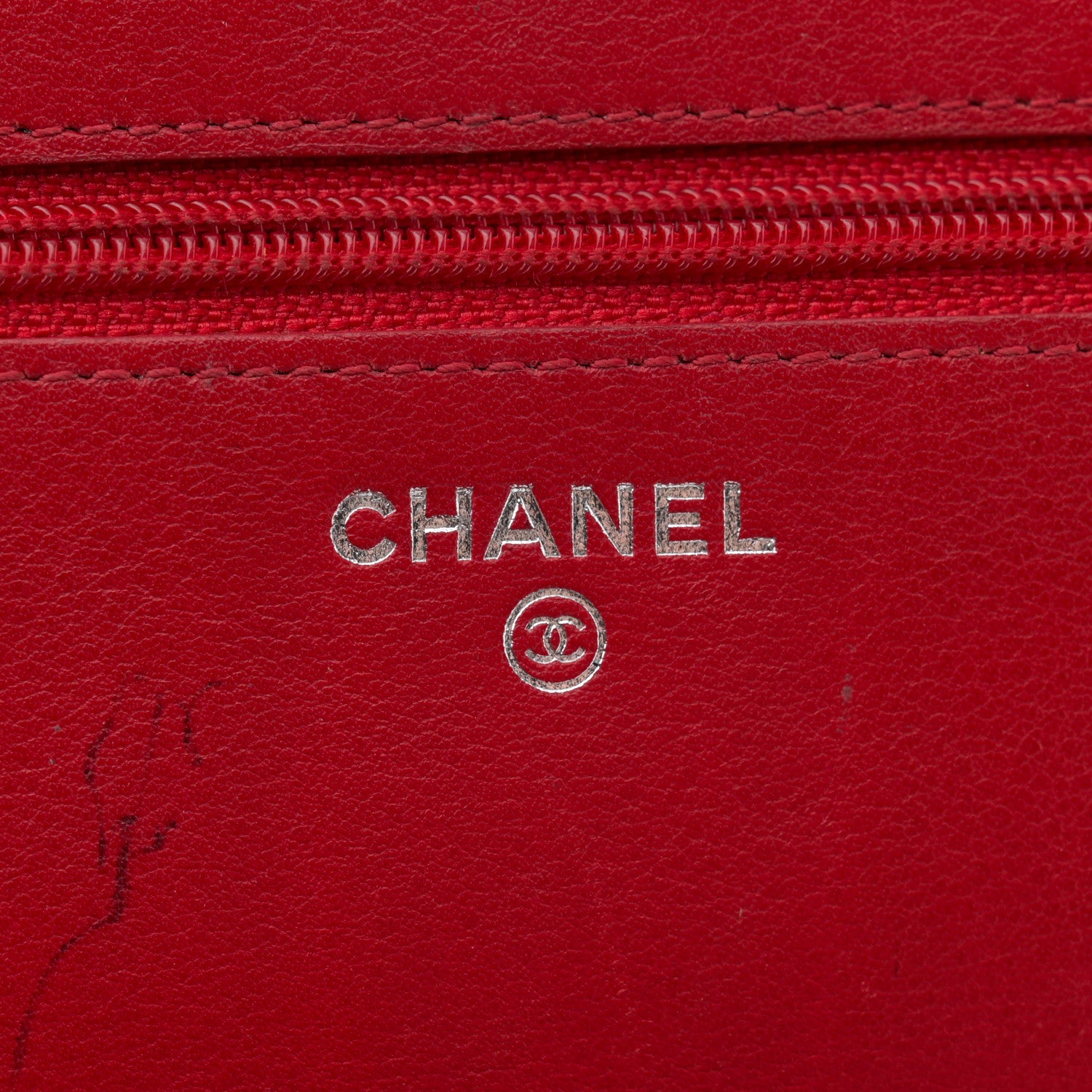Chanel Caviar Sevruga Wallet on Chain WOC Red 6 of 16