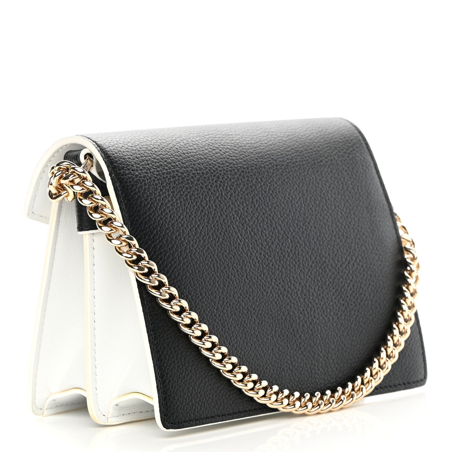 Calfskin Visetos Mini Patricia Crossbody Bag Cognac Black