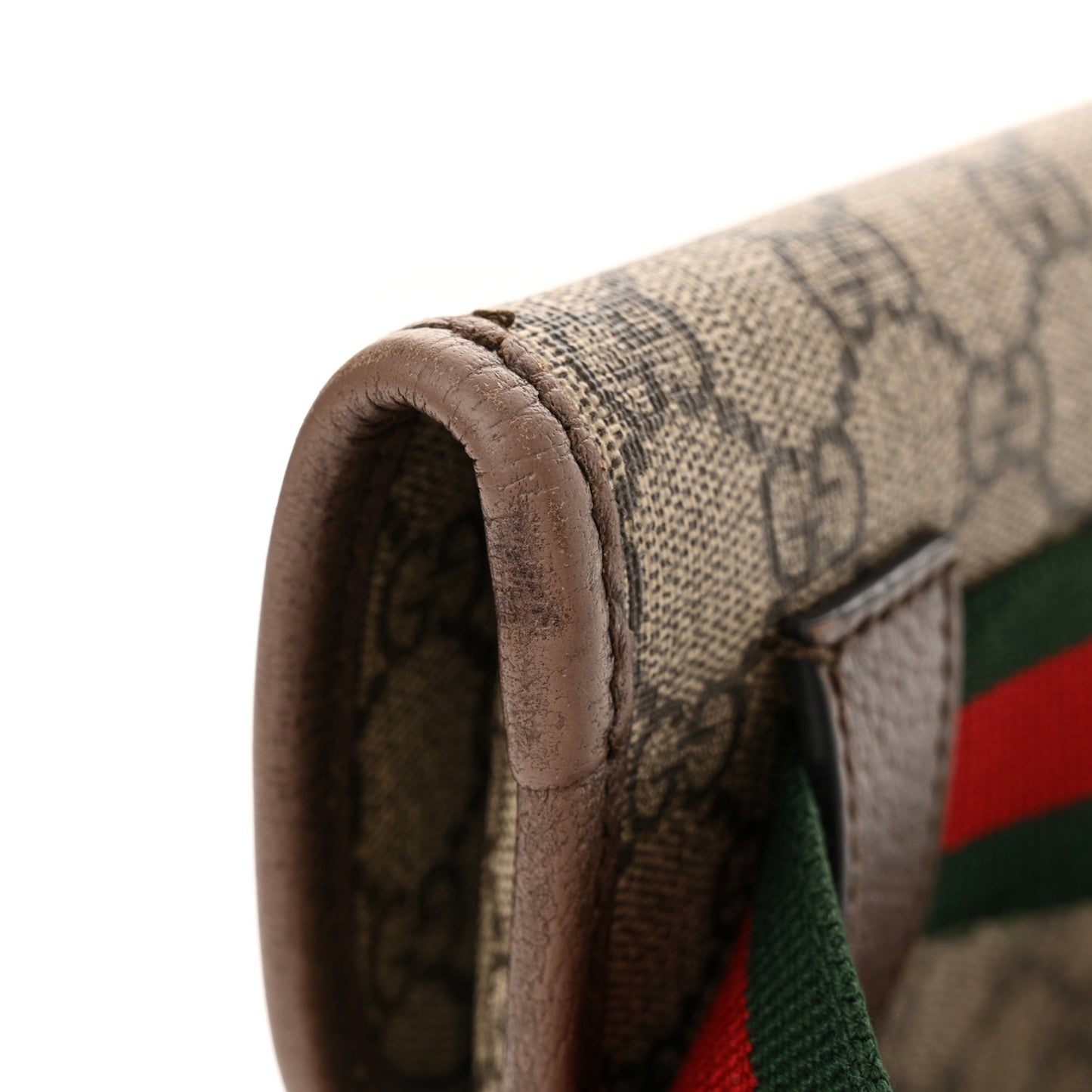 GG Supreme Monogram Neo Vintage Web Belt Bag Brown