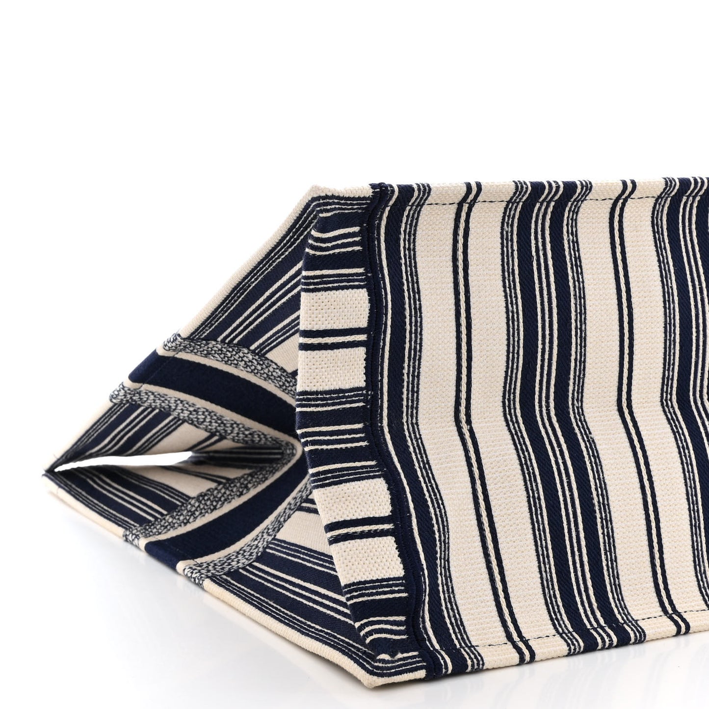 Canvas Embroidered Forte Dei Marmi Striped Book Tote Blue