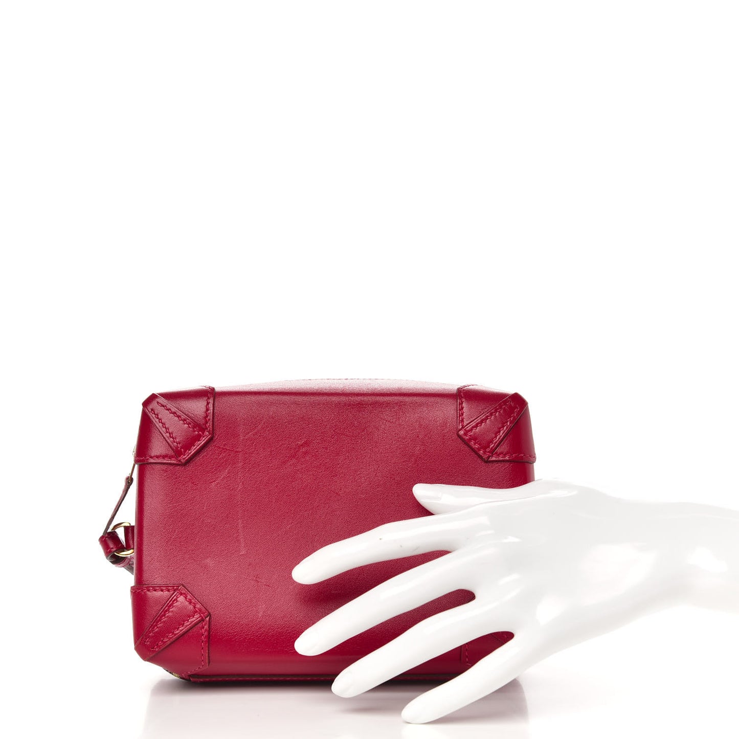 Tadelakt Mini Pochette Maxibox Rouge Vif