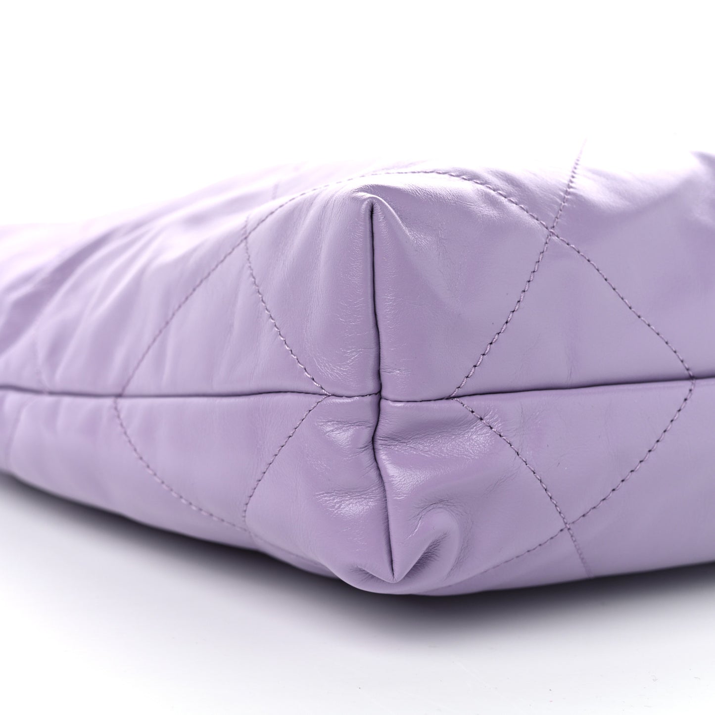 Shiny Calfskin Quilted Small Chanel 22 Light Purple