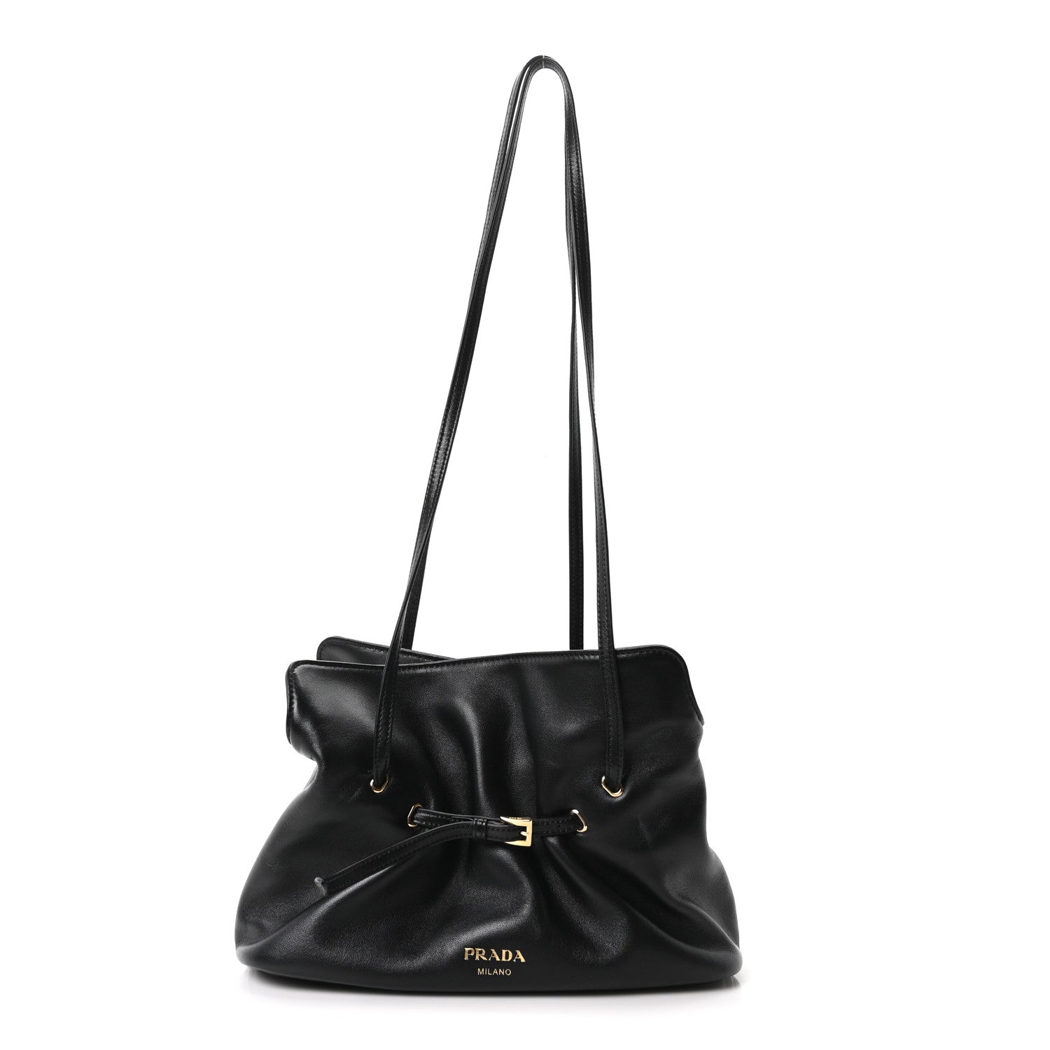 Prada Nappa Small Dada Shoulder Bag Black 1903948 – FASHIONPHILE
