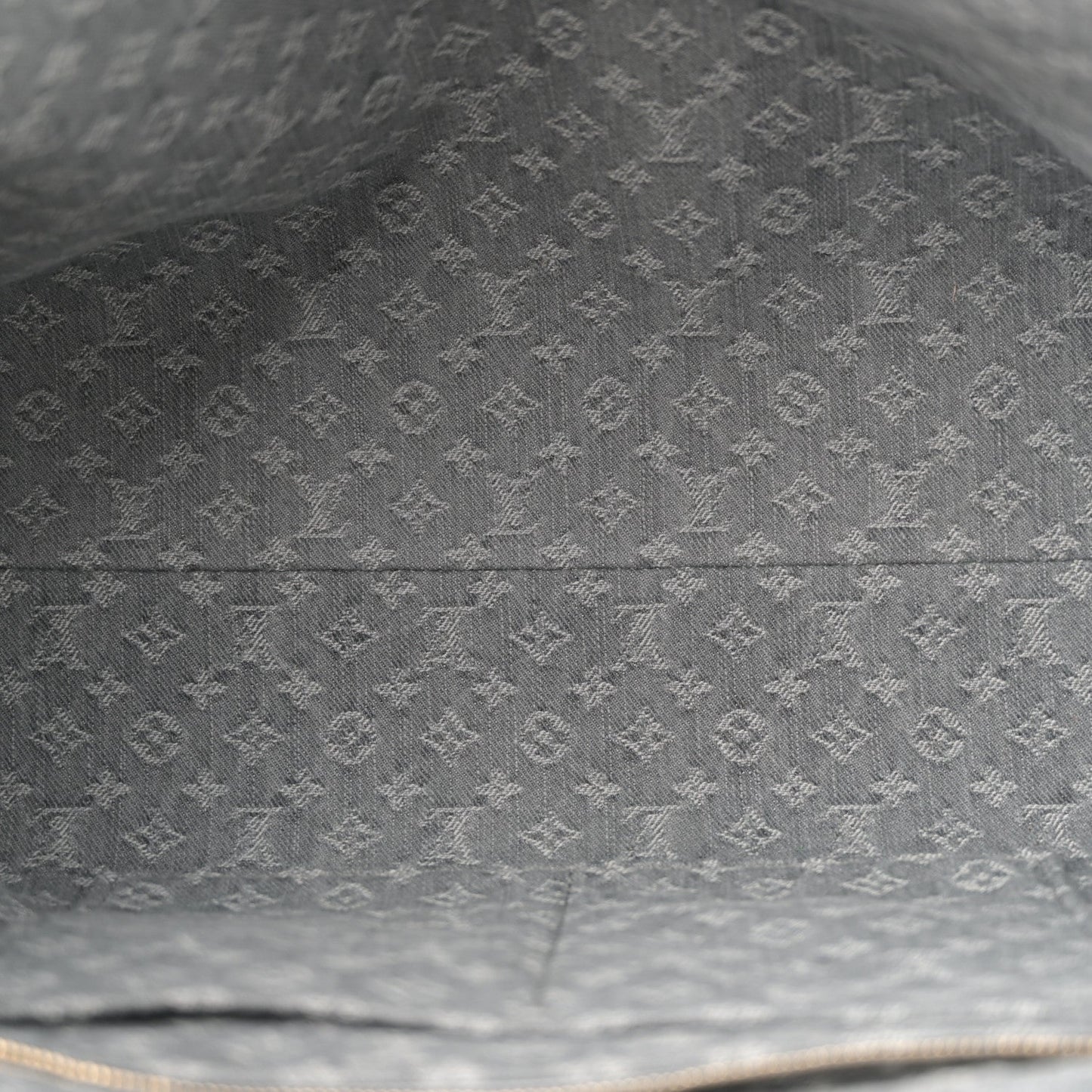 Monogram Denim Onthego MM Washed Gray