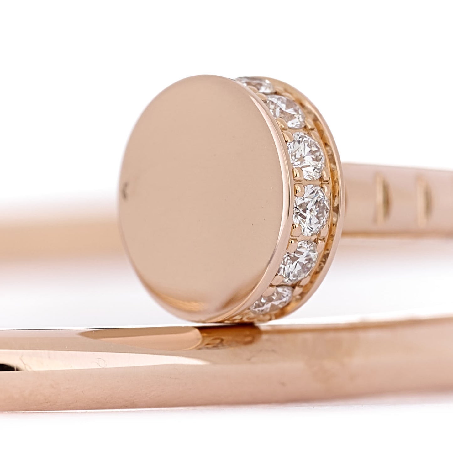 18K Pink Gold Diamond Small Juste Un Clou Bracelet 14