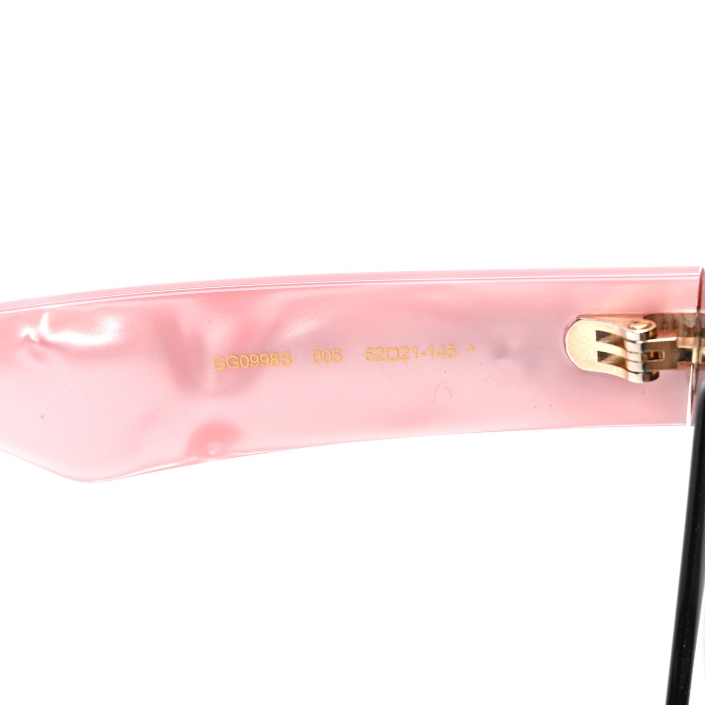 Rectangle 52mm Frame Sunglasses GG0998/S Black Pink