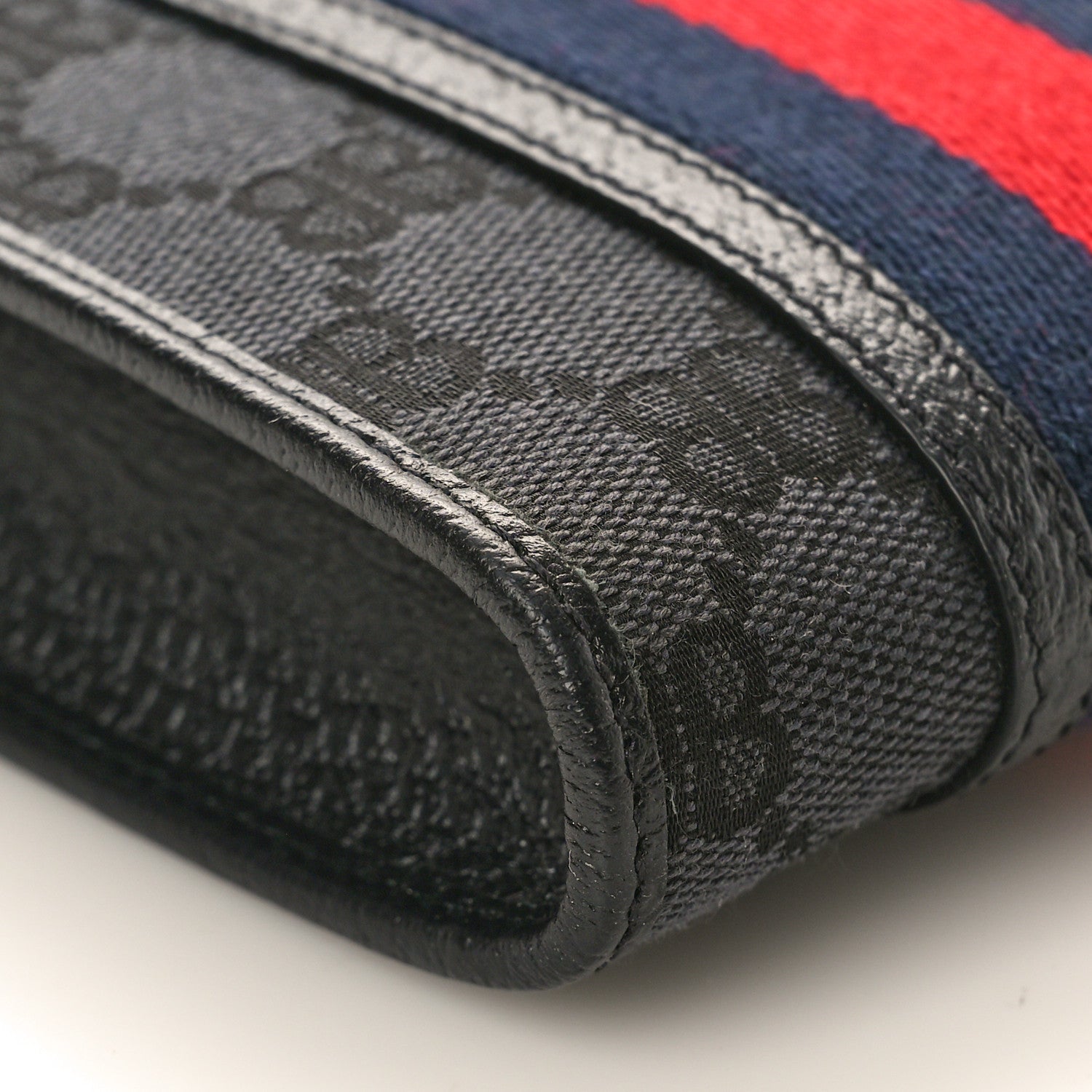 Gucci X BALENCIAGA BB Monogram Web Ophidia Phone Crossbody Bag Black 9 of 10