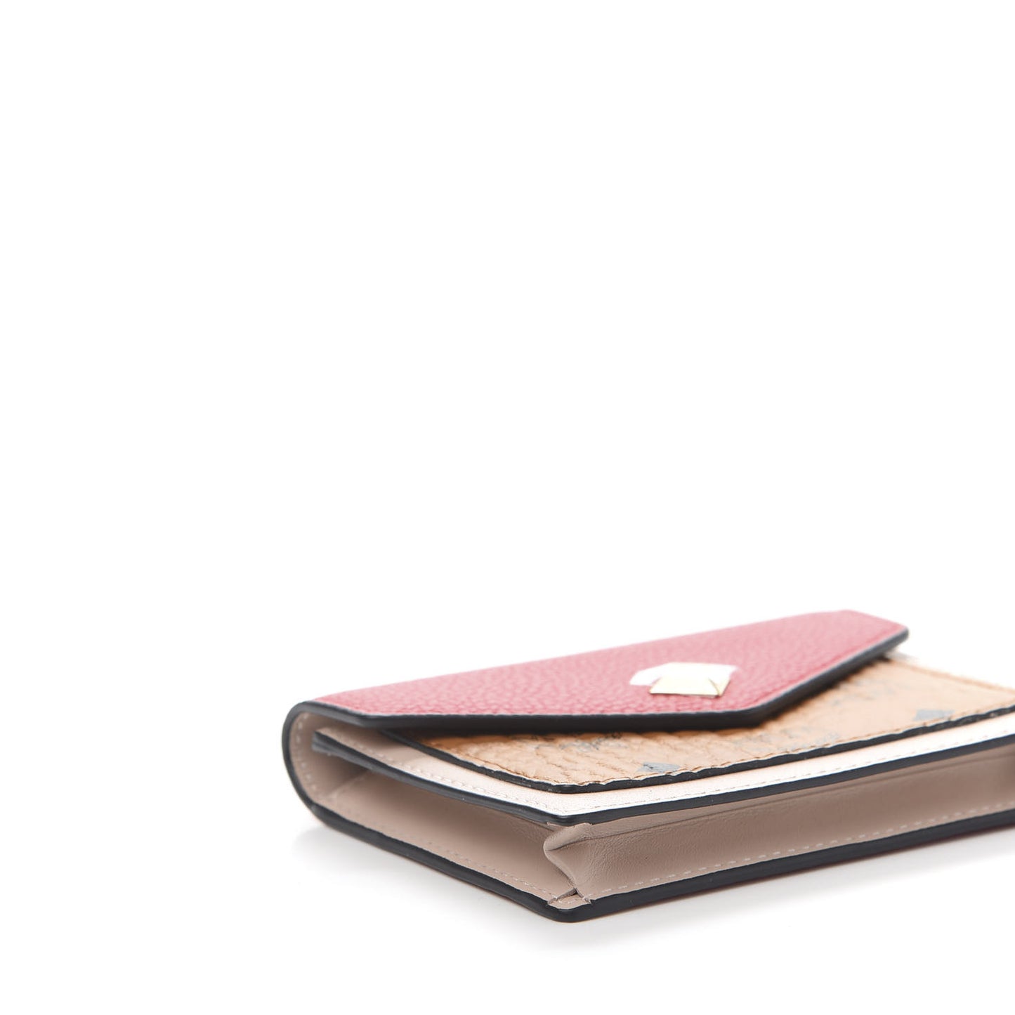 Visetos Mini Love Letter Flap Wallet Cognac White Red