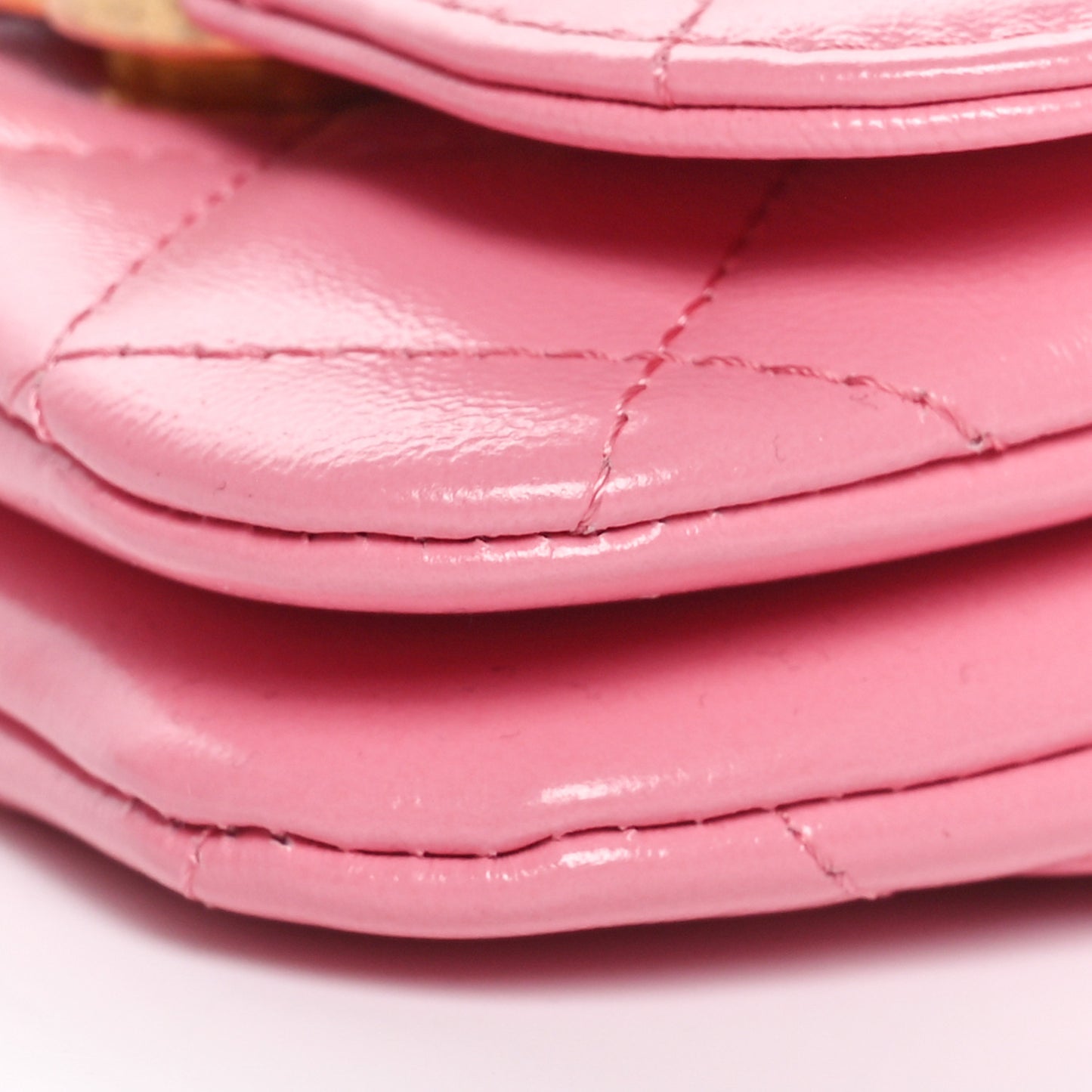 Quilted CC Mini Flap Pink