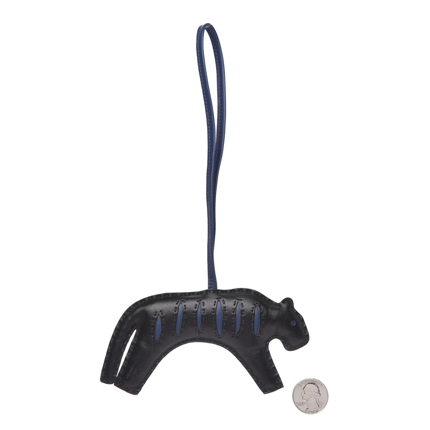 Milo Lambskin Rooroo Bag Charm Black Bleu de Malte