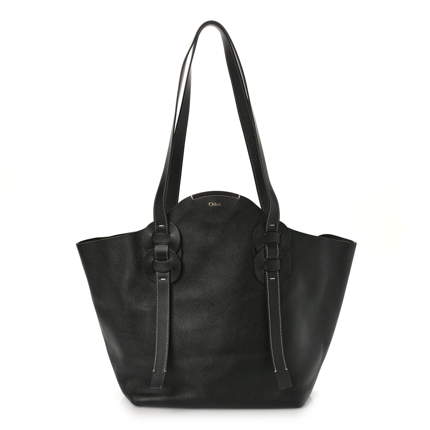 Small Grain Smooth Calfskin Medium Darryl Tote Black