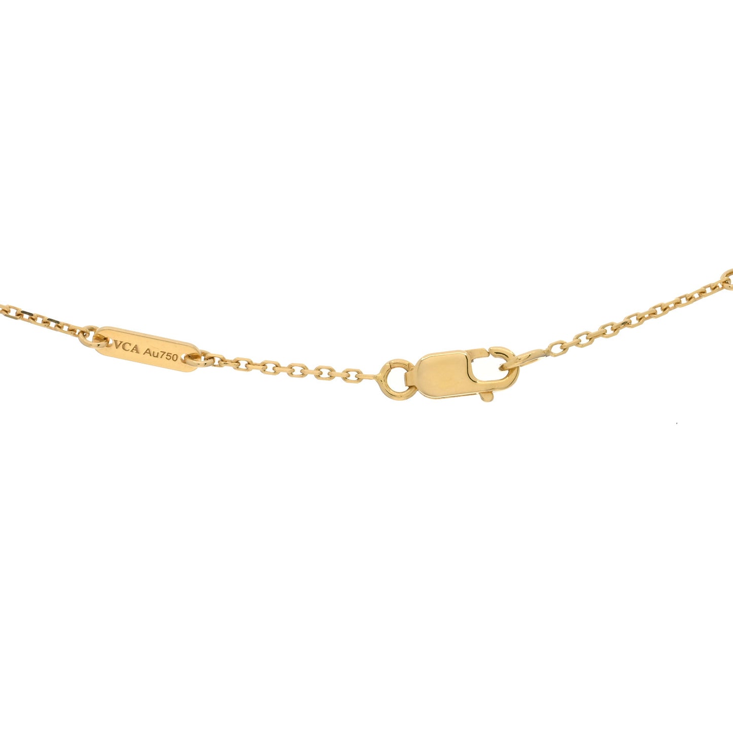 18K Yellow Gold Mother of Pearl Sweet Alhambra Butterfly Pendant Necklace