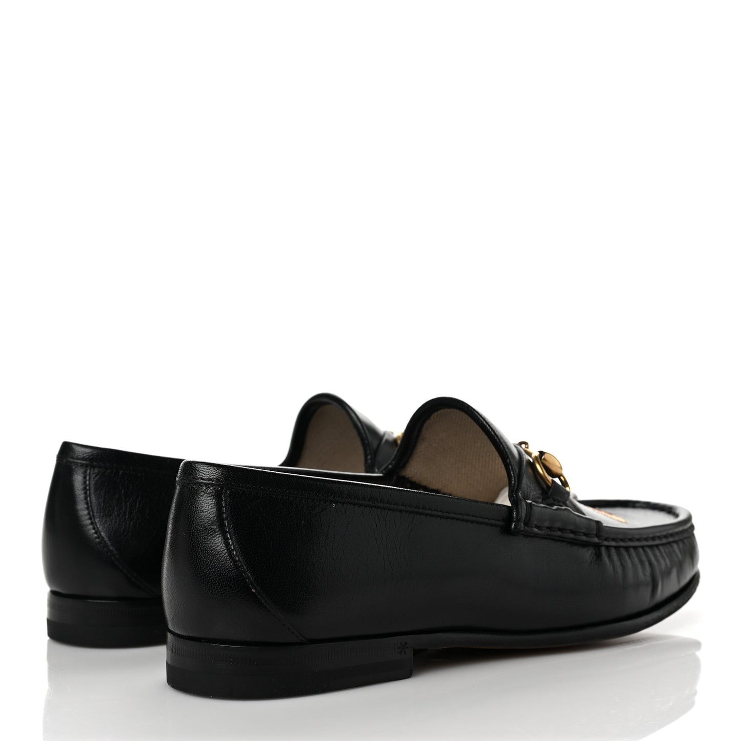 Calfskin Mens Bee Embroidered Roos Horsebit Loafers 7 Black