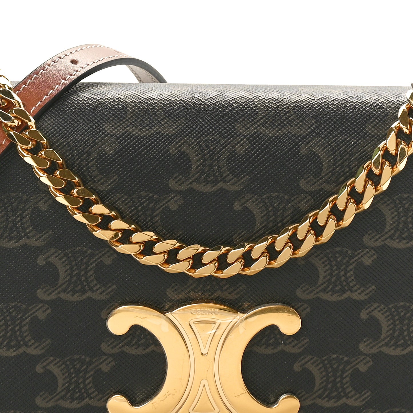Triomphe Canvas Multipochette Tan