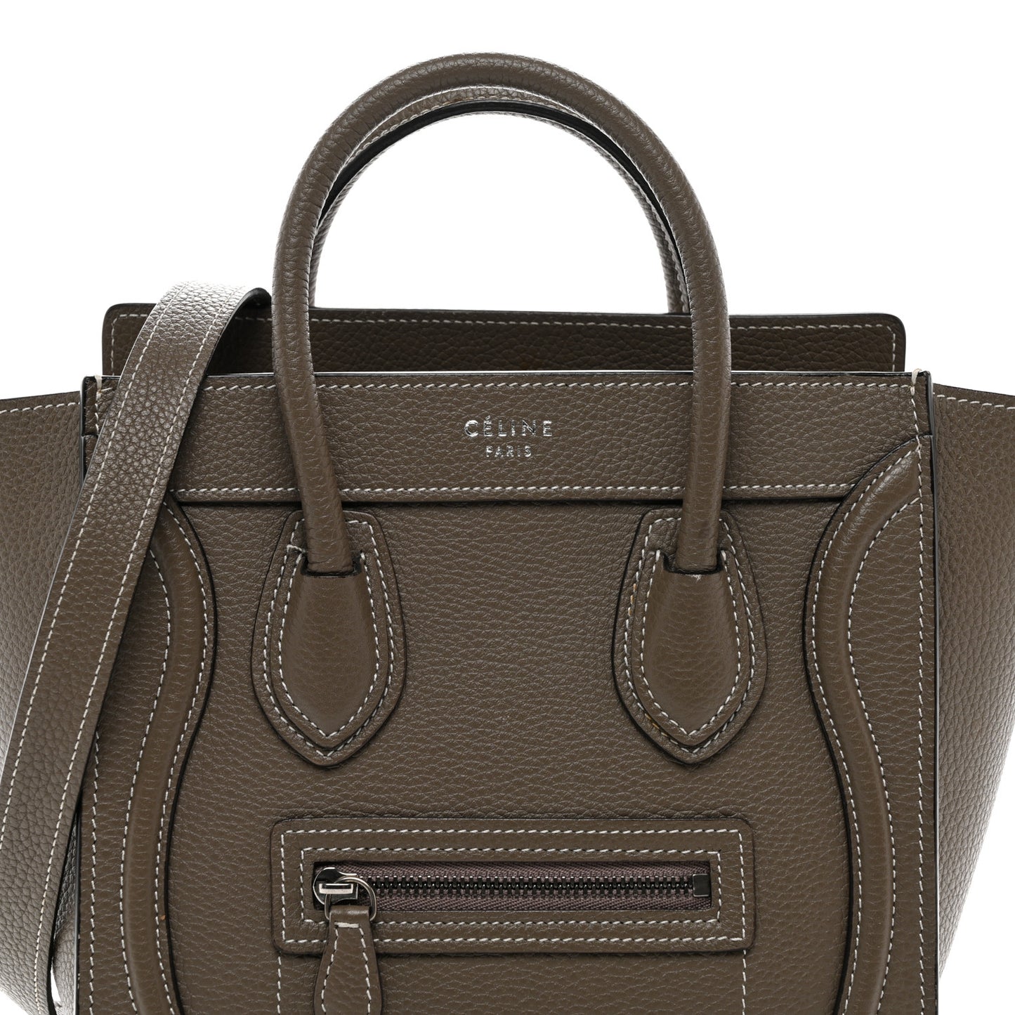 Drummed Calfskin Nano Luggage Souris