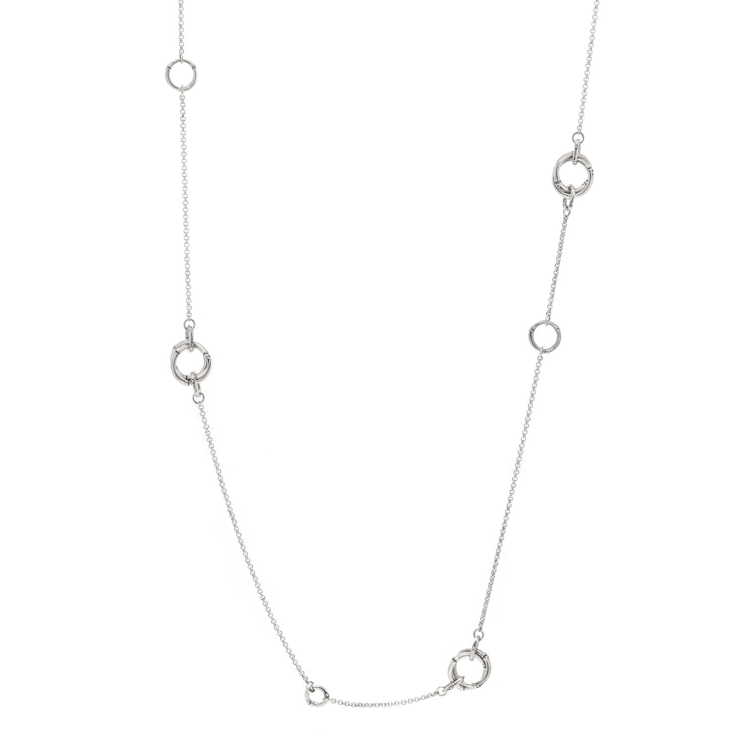 John Hardy Sterling Silver Bamboo Sautoir Necklace 1 of 3