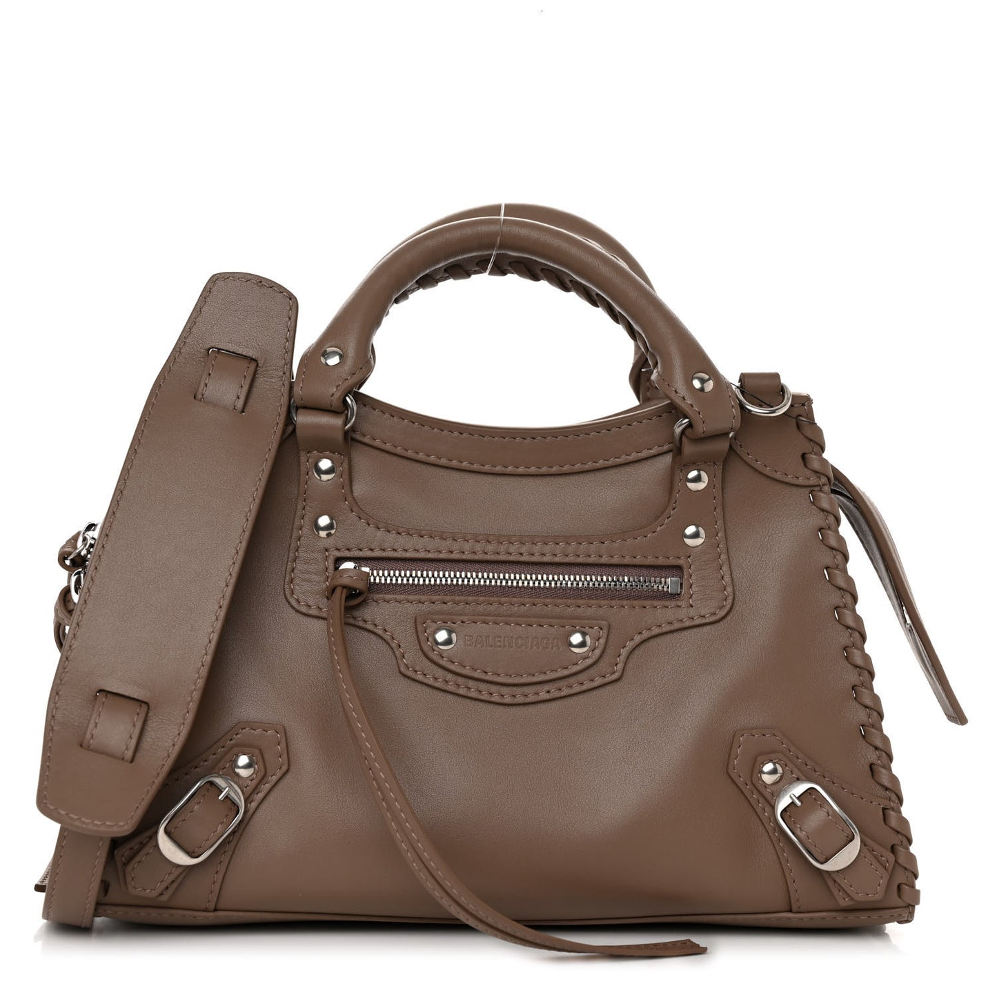 Smooth Calfskin Silver Hardware XS Neo Classic City Dark Mink Grey