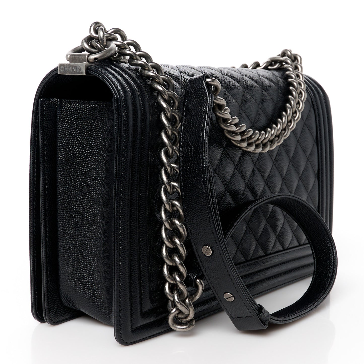 Caviar Quilted New Medium Boy Flap Black