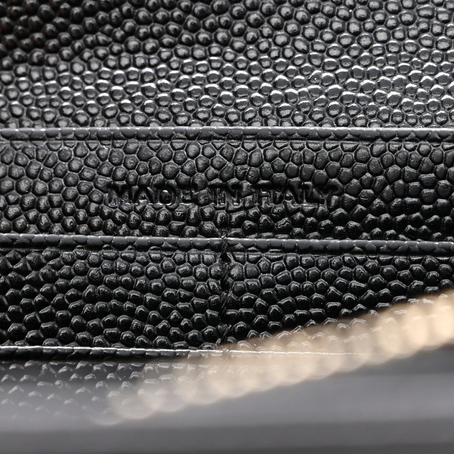 Grain De Poudre Matelasse Chevron Monogram Chain Wallet Black