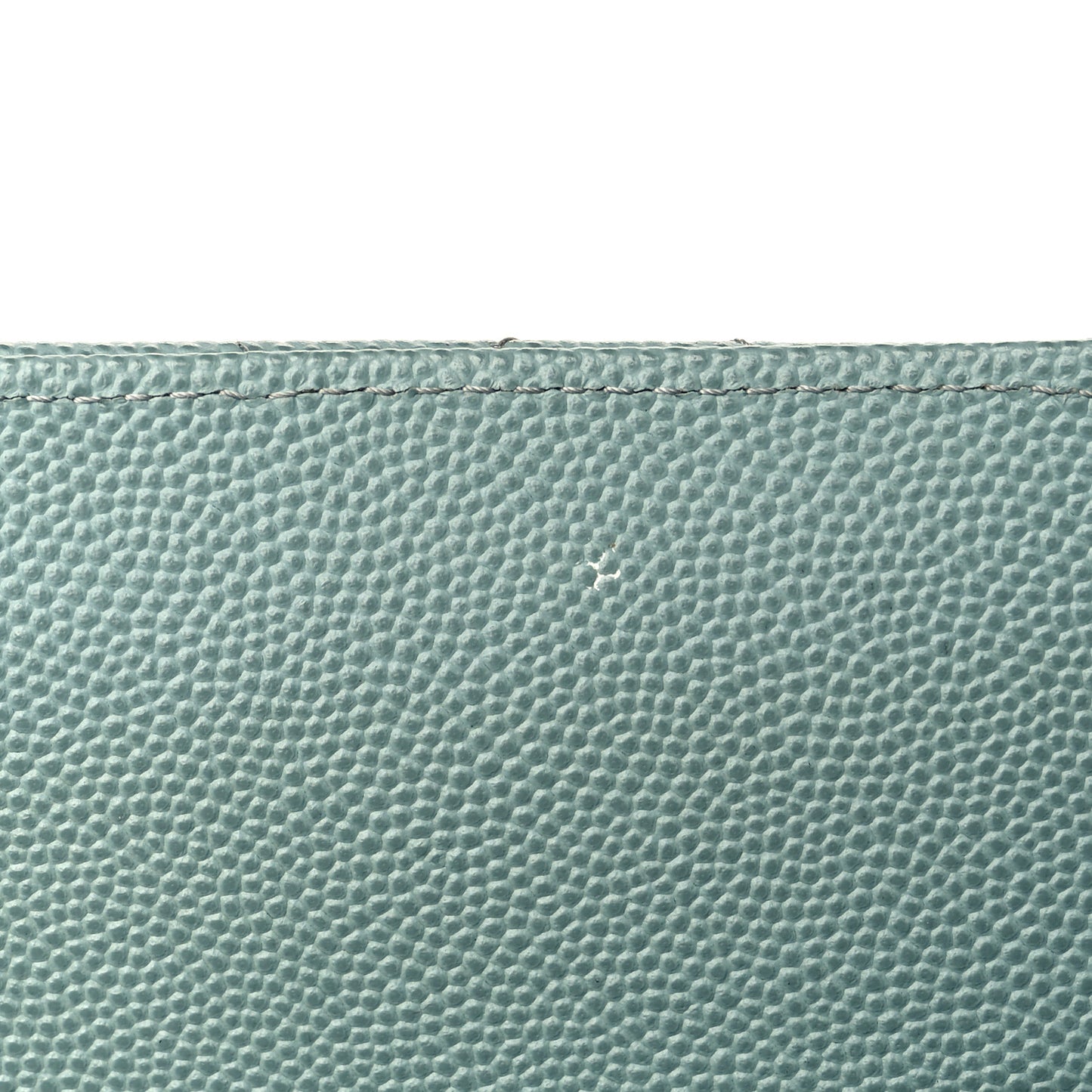 Caviar Quilted Medium Double Flap Green