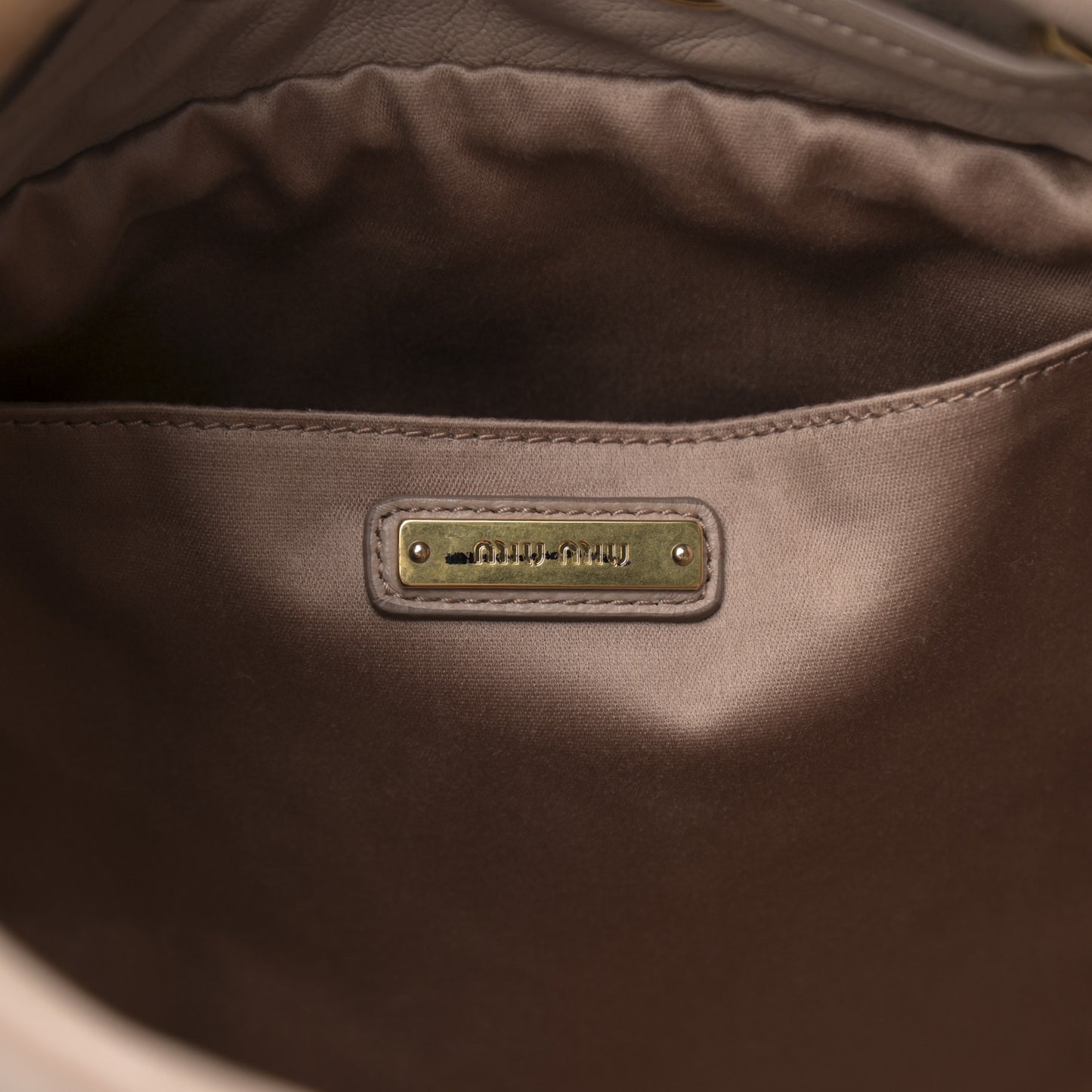 Nappa Matelasse Bucket Bag Cammeo